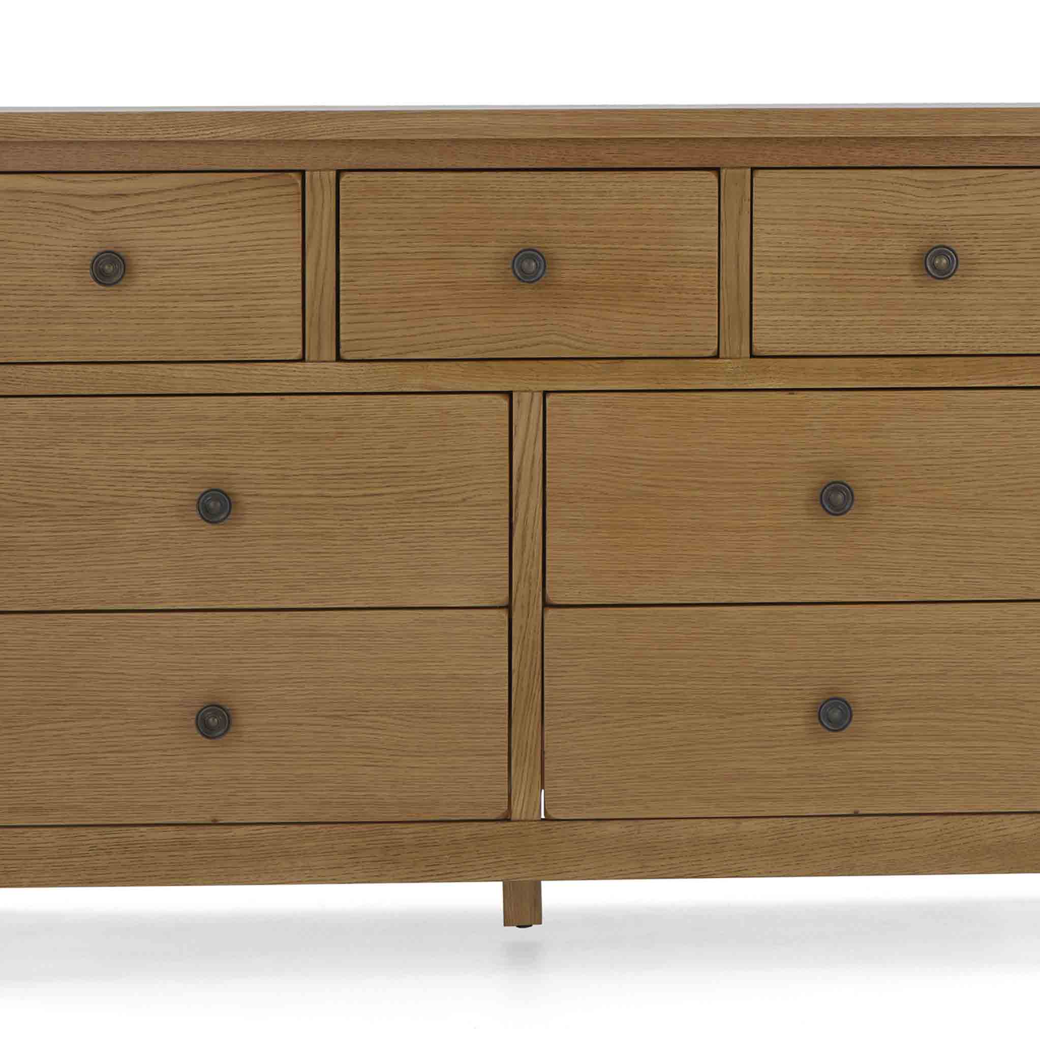 Broadway Oak 3 Over 4 Drawer Chest - Image 9