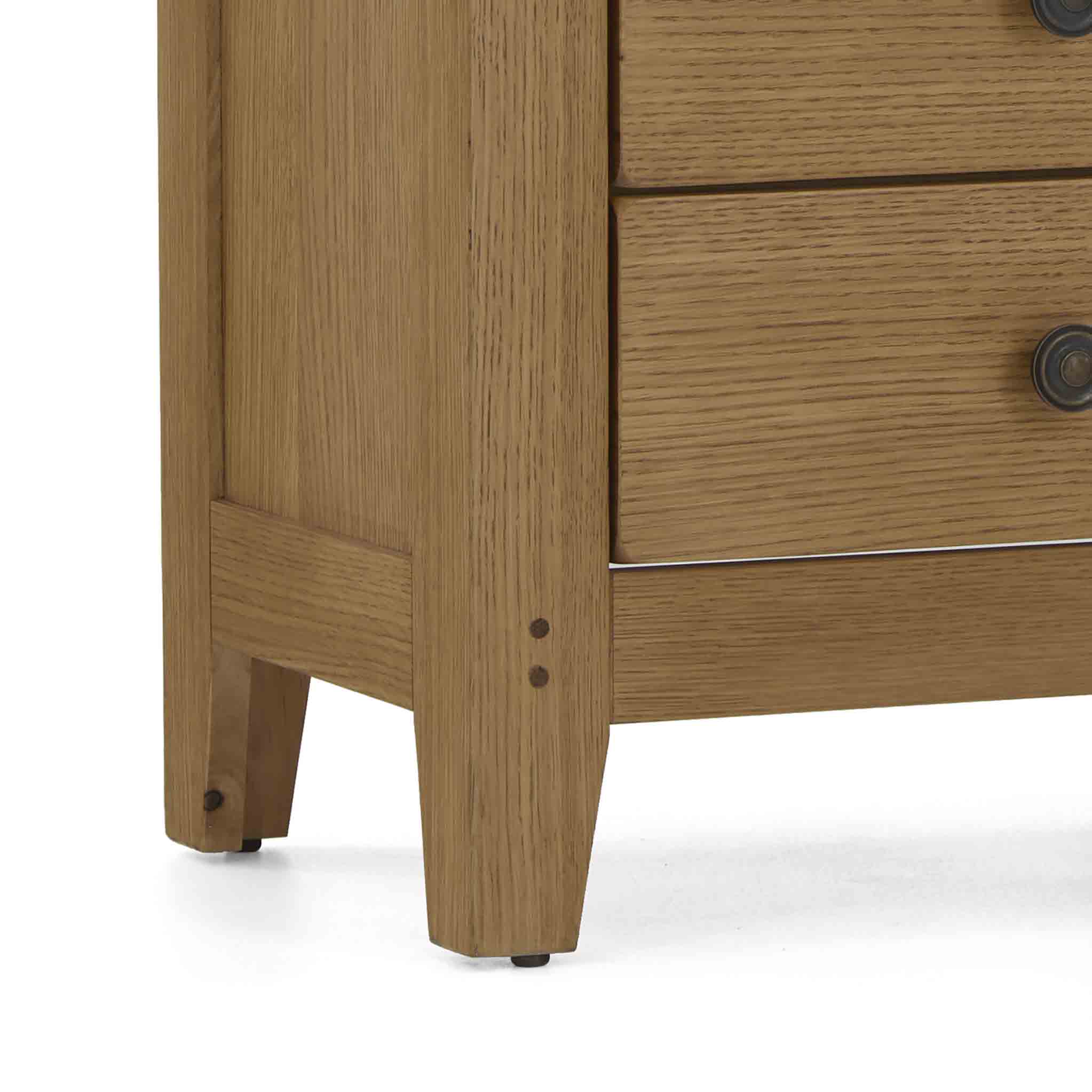Broadway Oak Bedside Table - Image 9
