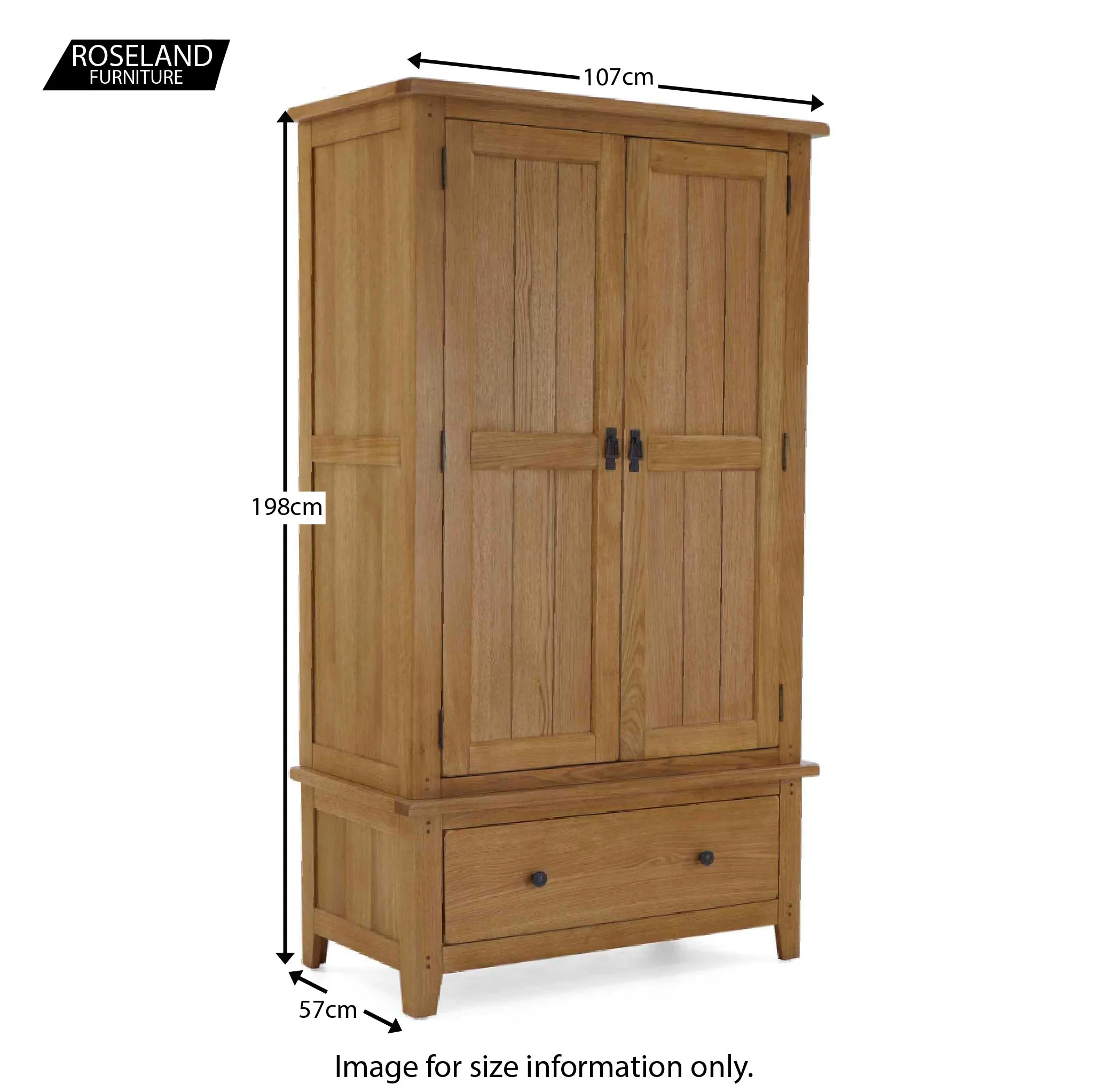 Broadway Oak Double Wardrobe - Image 16