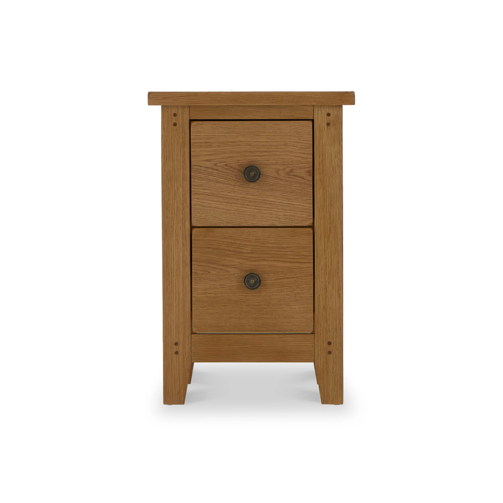 Broadway Oak Narrow Bedside Table - Image 3