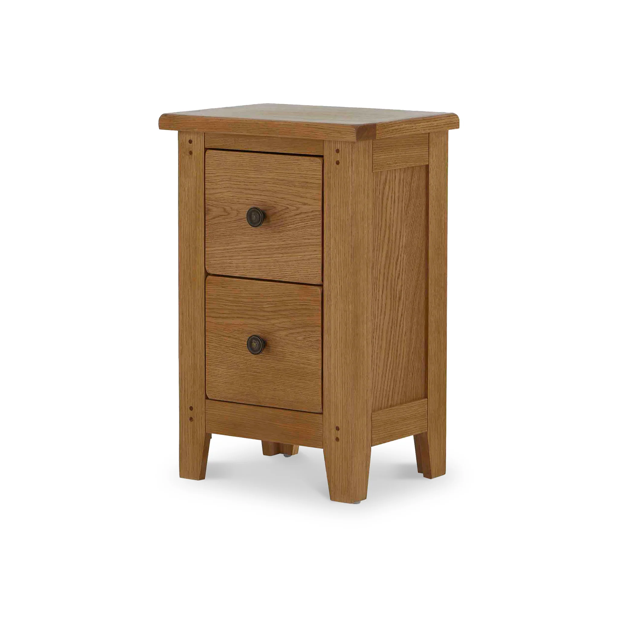Broadway Oak Narrow Bedside Table - Image 4