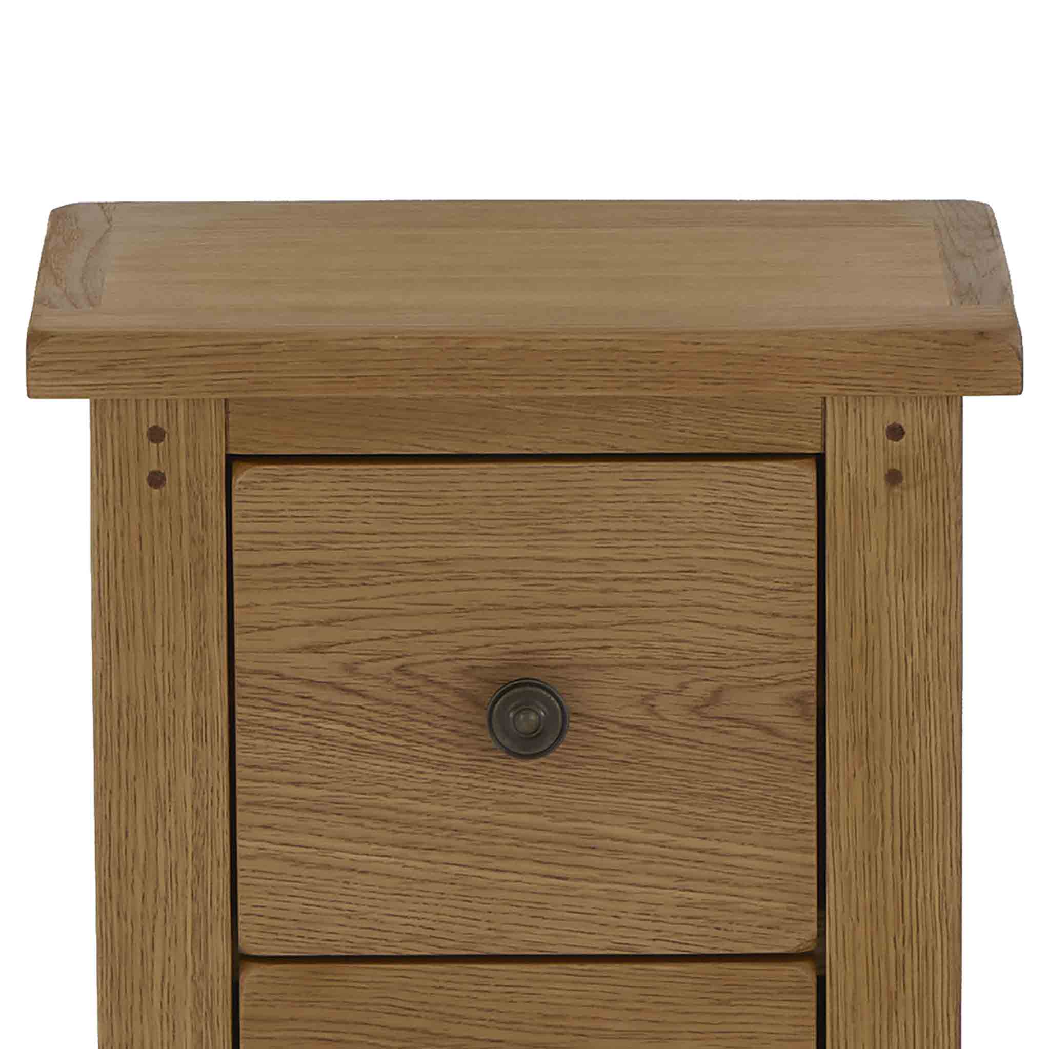 Broadway Oak Narrow Bedside Table - Image 6