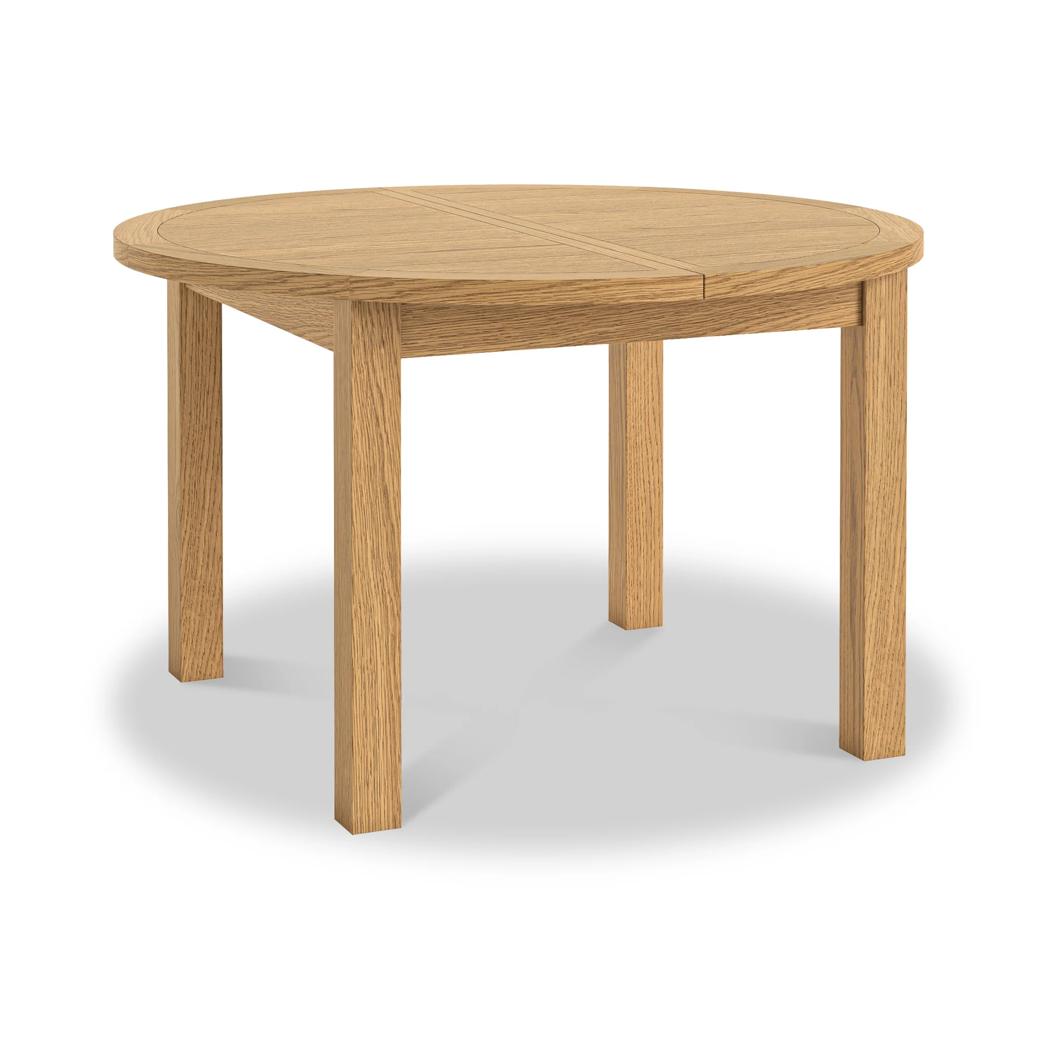 Broadway Oak 120-160cm Round Extendable Dining Table - Image 3