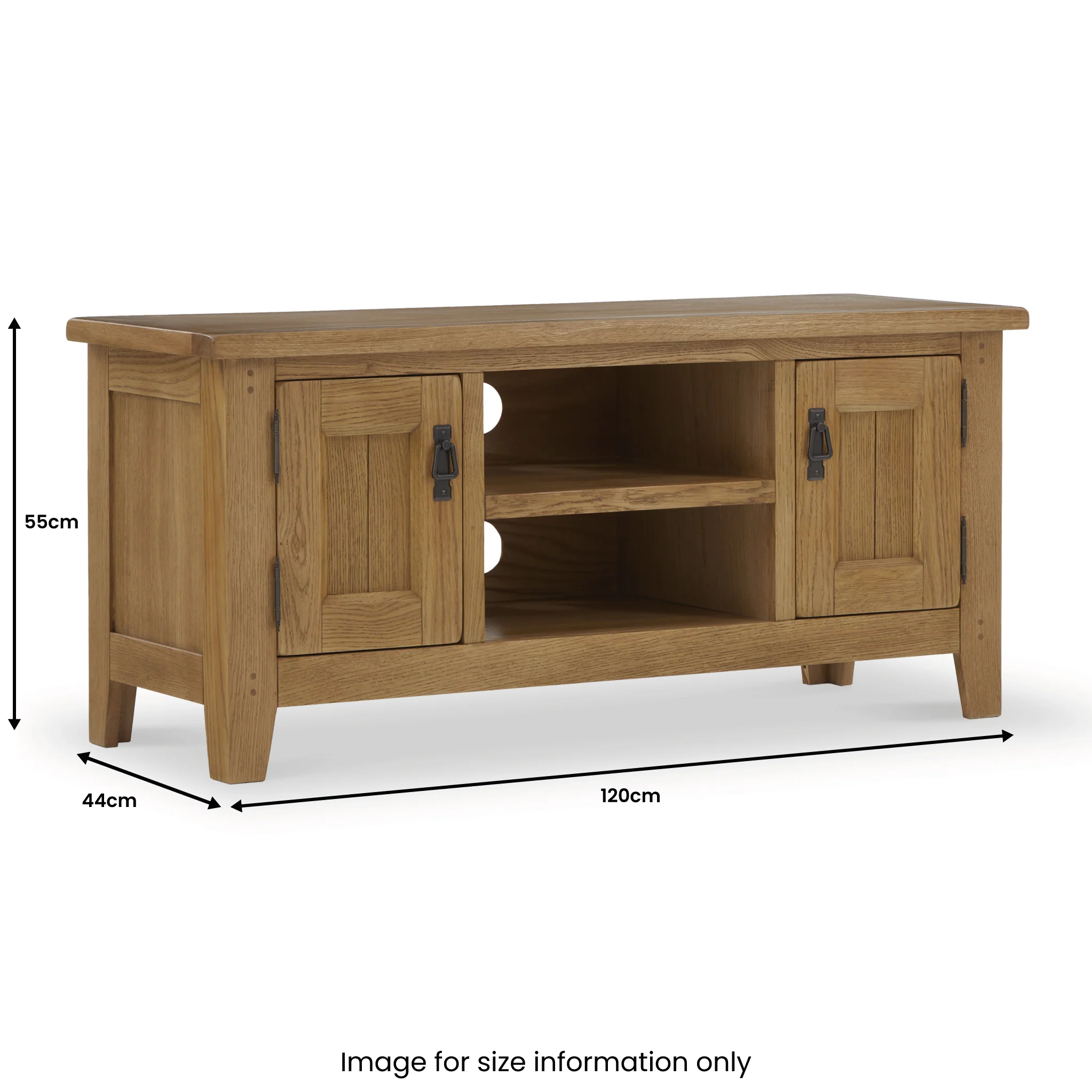 Broadway Oak 120cm TV Unit - Image 14