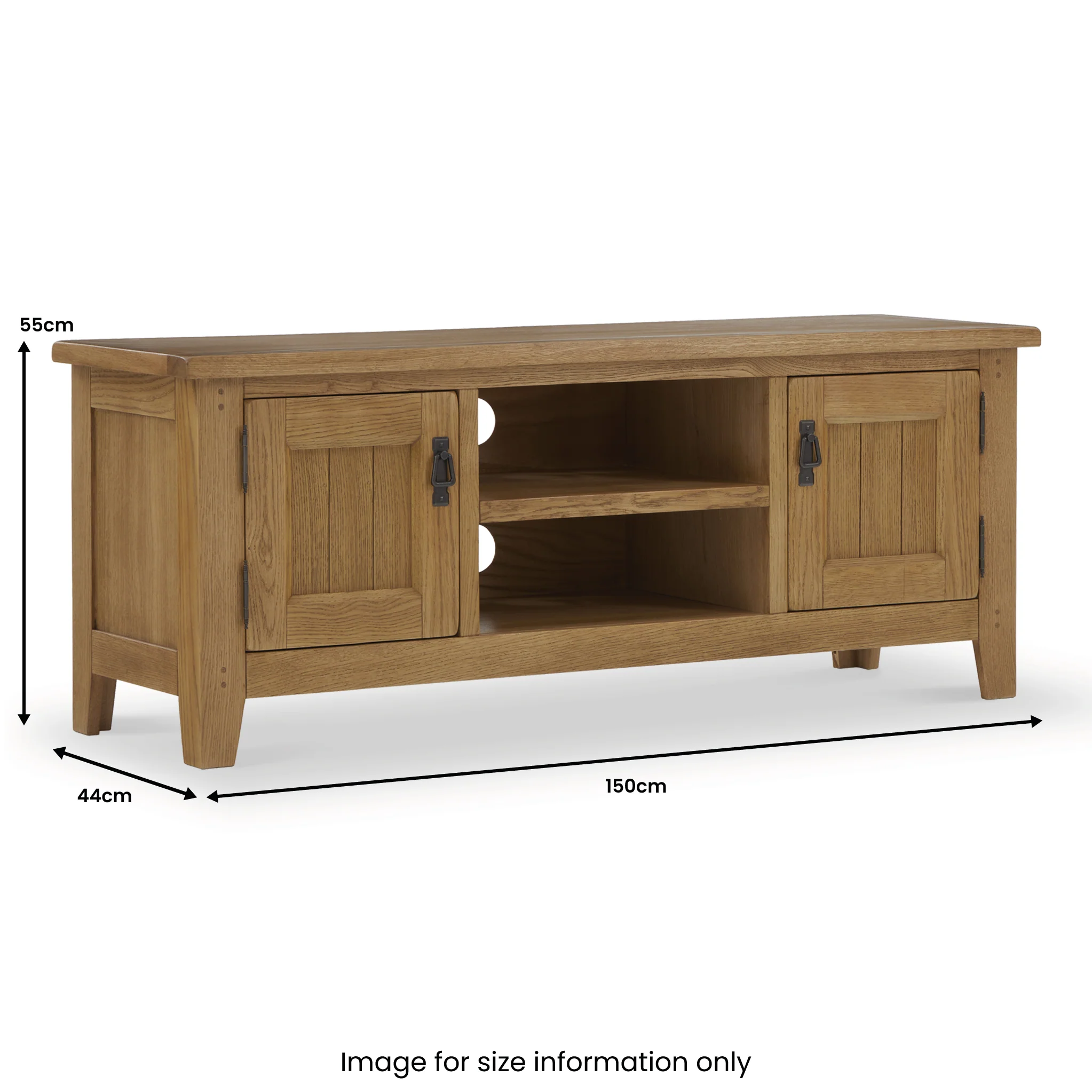 Broadway Oak 150cm TV Unit - Image 10