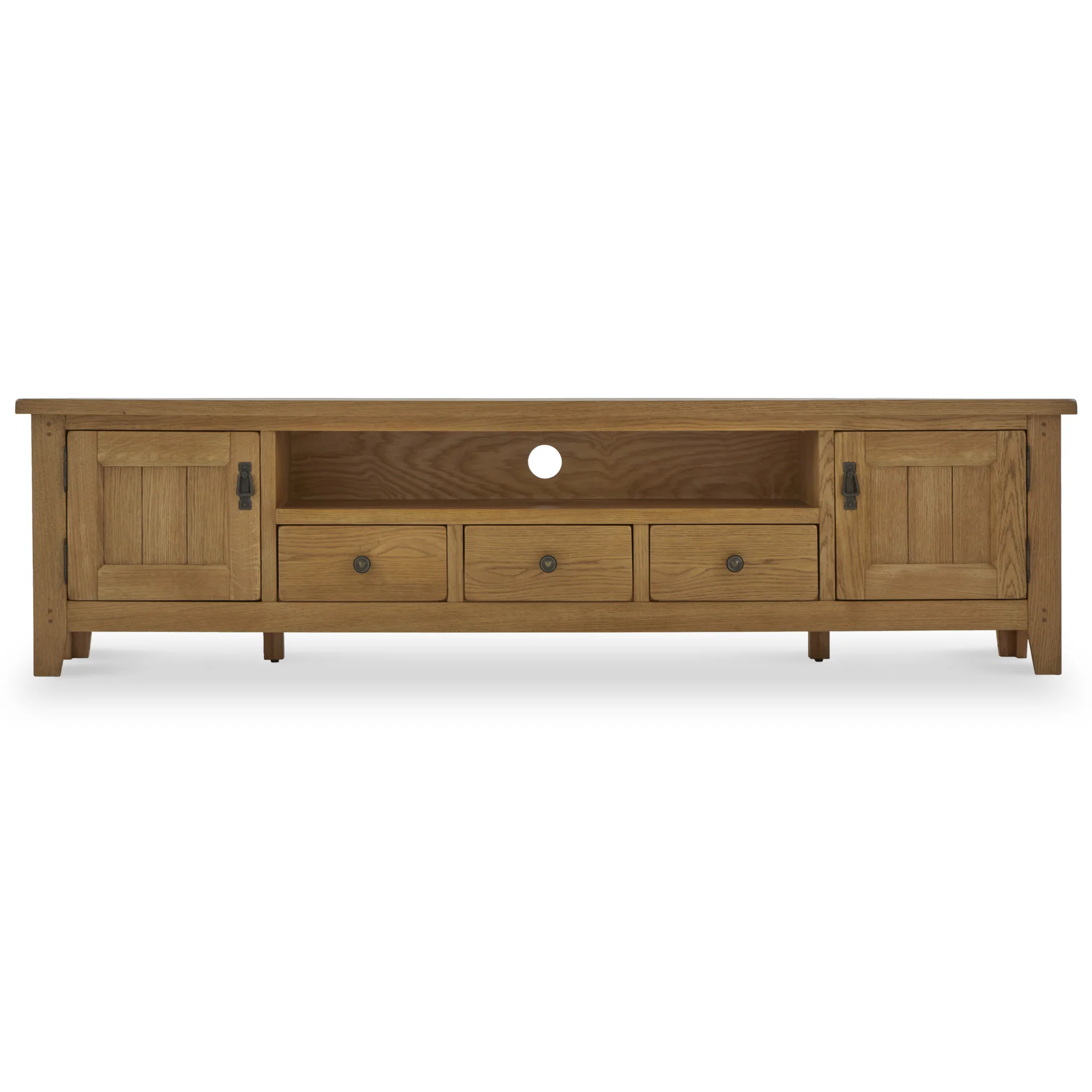 Broadway Oak 210cm TV Unit - Image 3