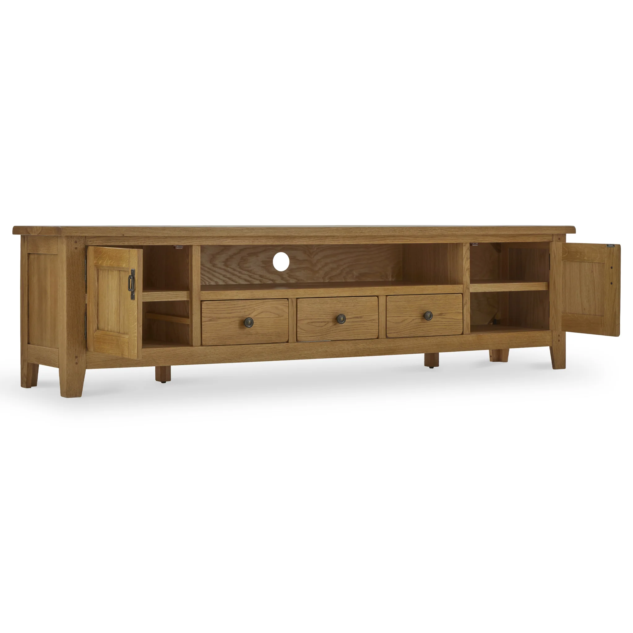 Broadway Oak 210cm TV Unit - Image 8