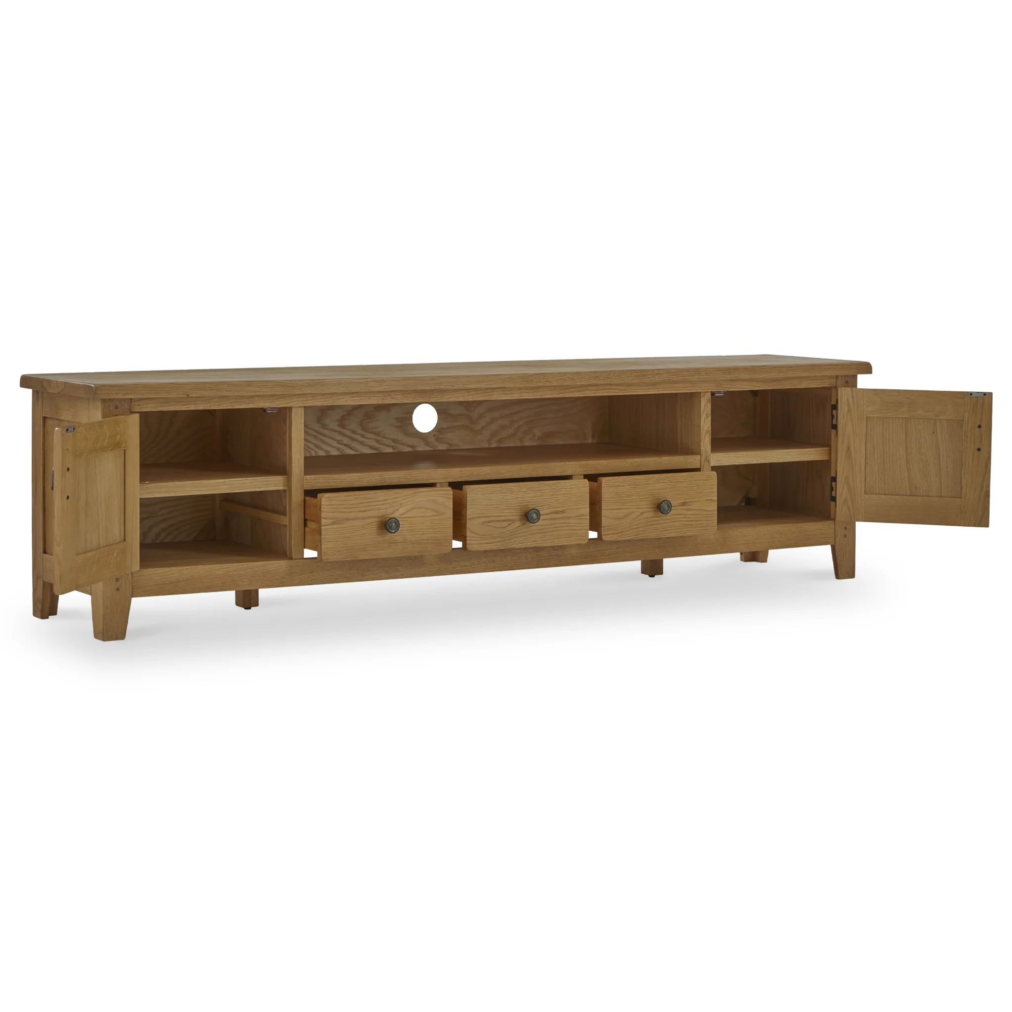 Broadway Oak 210cm TV Unit - Image 9