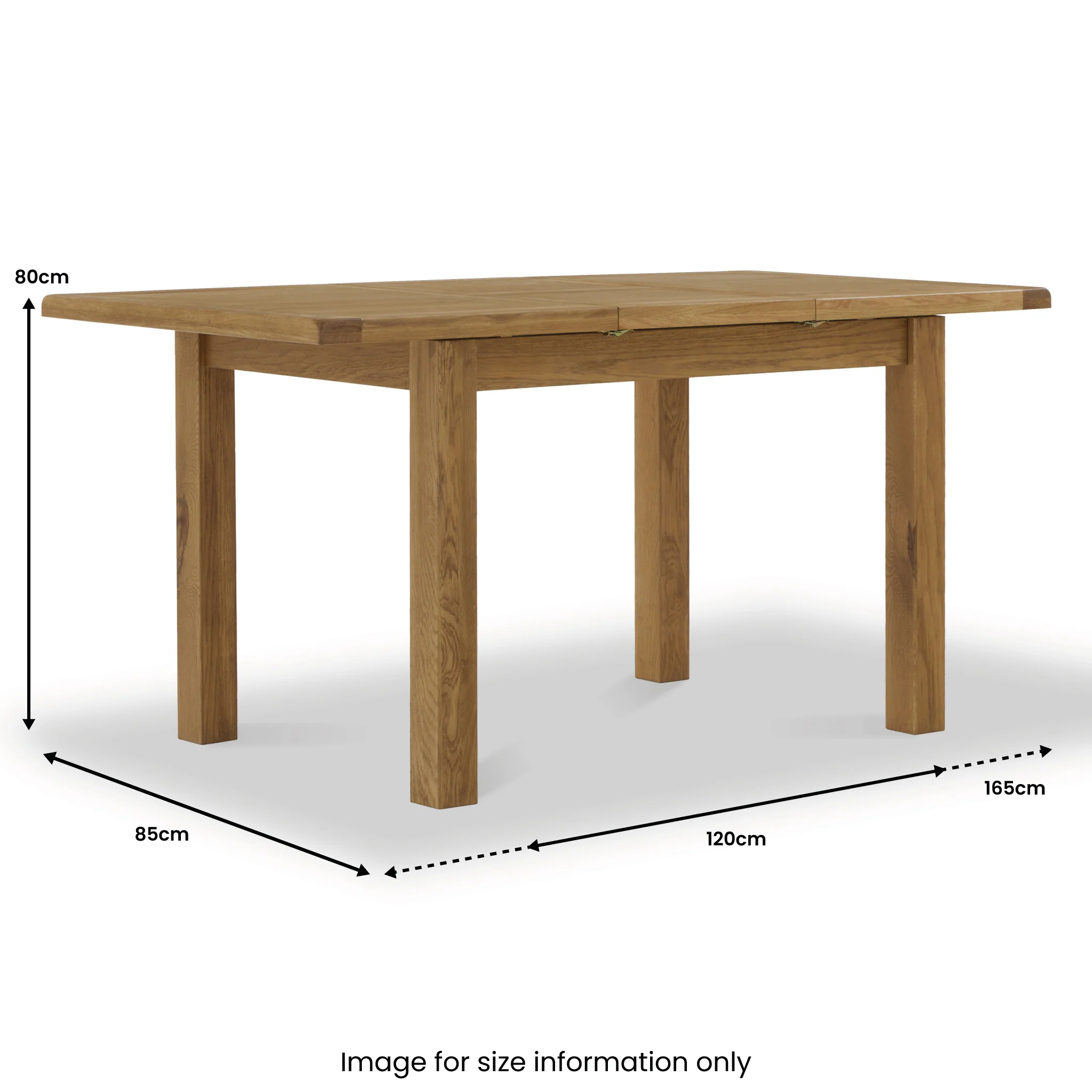 Broadway Oak Compact Butterfly Extending Dining Table - Image 25