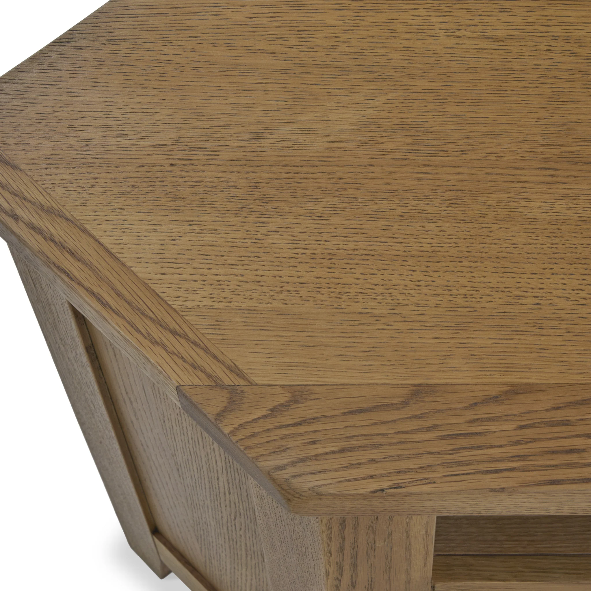 Broadway Oak Corner TV Unit with Door - Image 11
