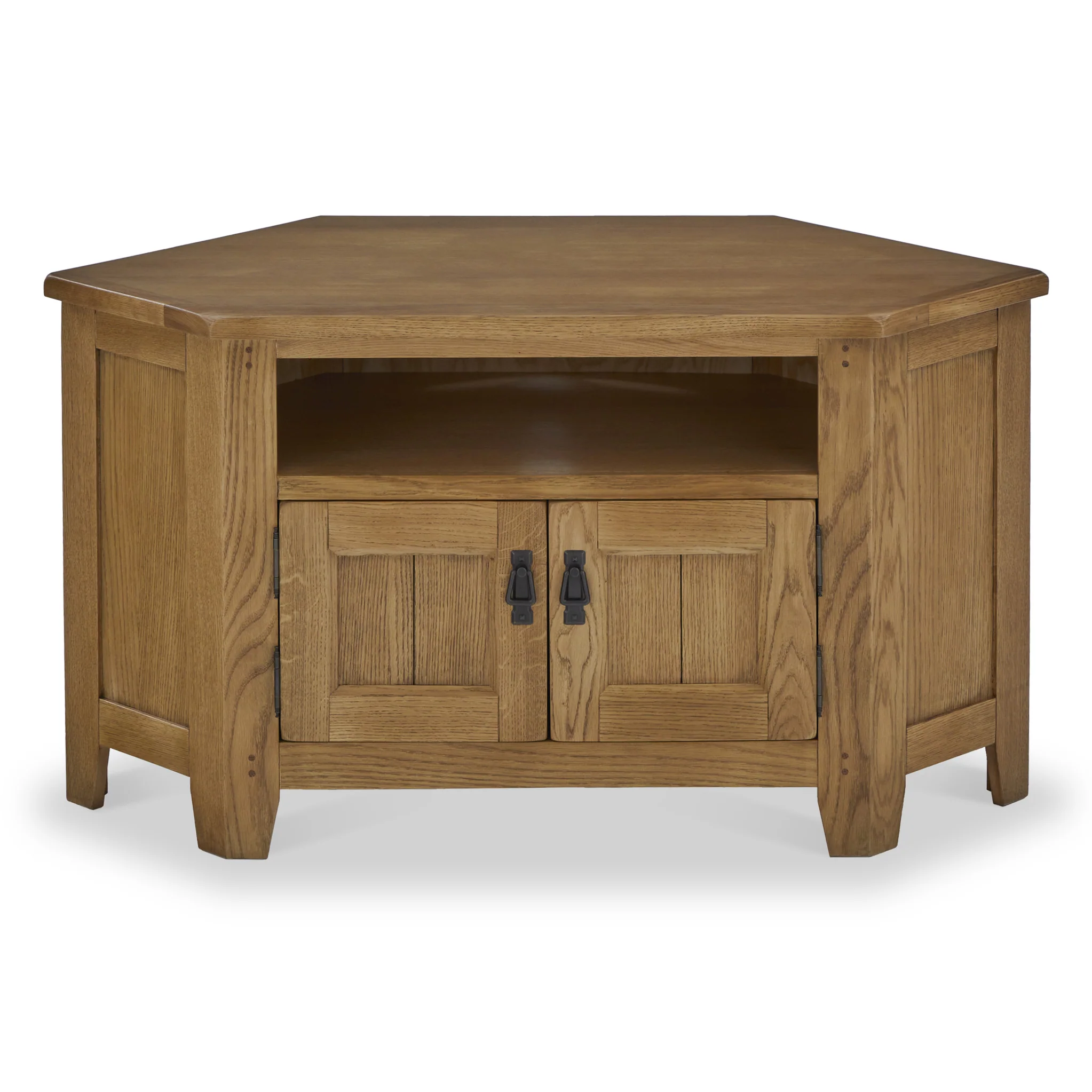 Broadway Oak Corner TV Unit with Door - Image 5