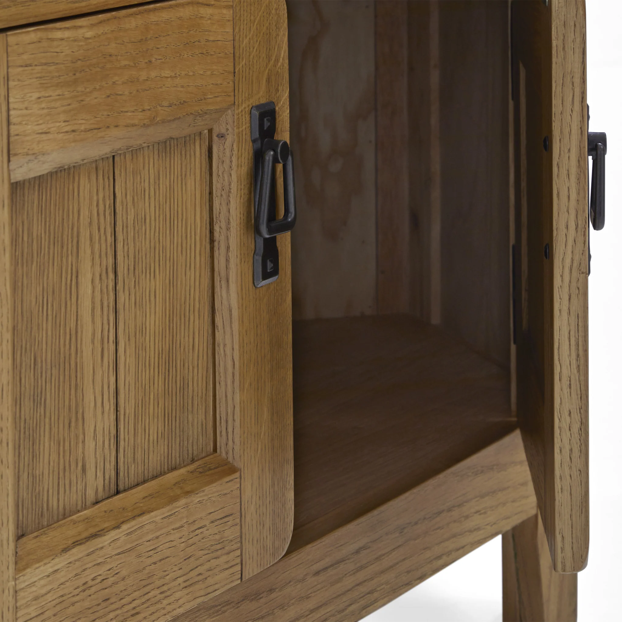 Broadway Oak Corner TV Unit with Door - Image 8