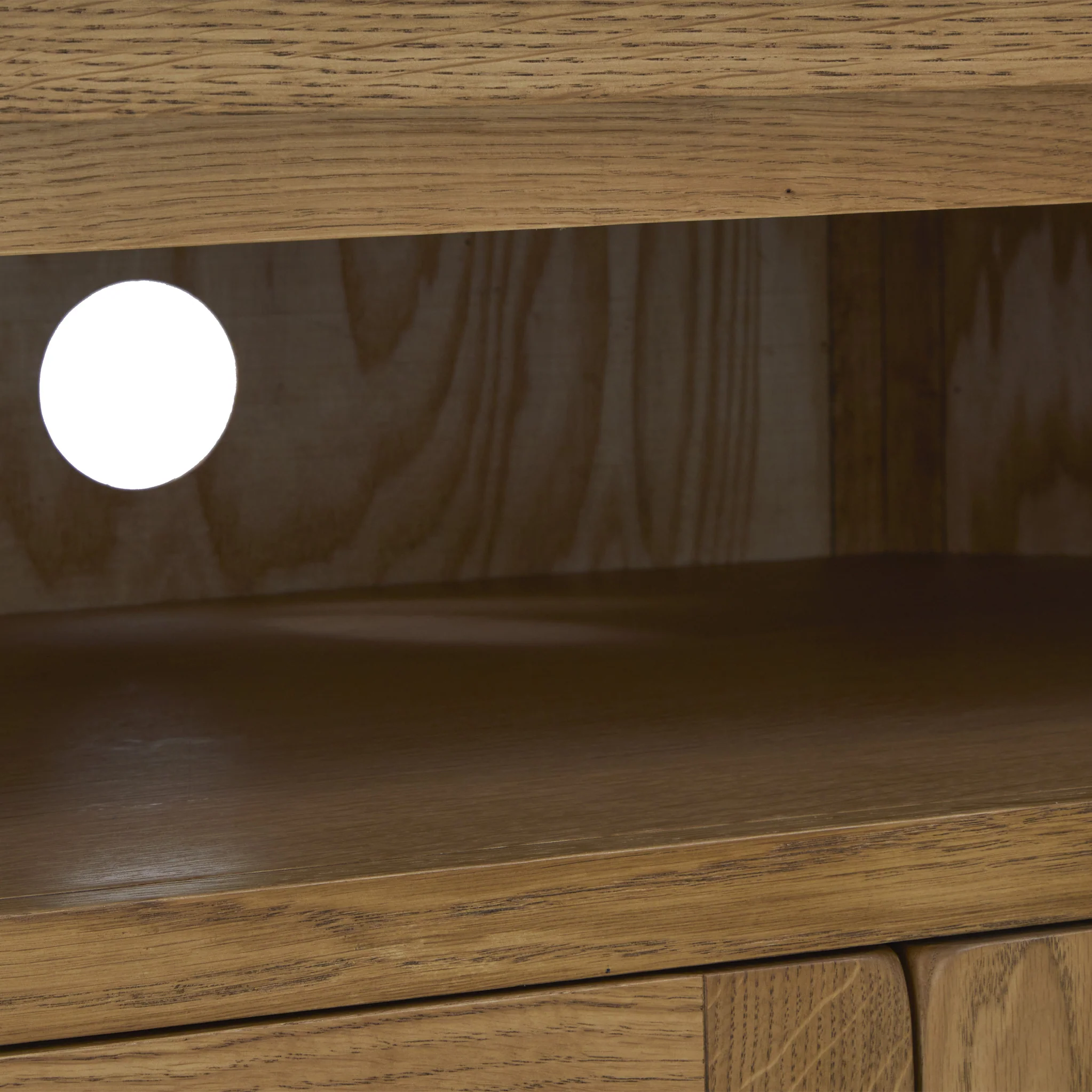 Broadway Oak Corner TV Unit with Door - Image 9