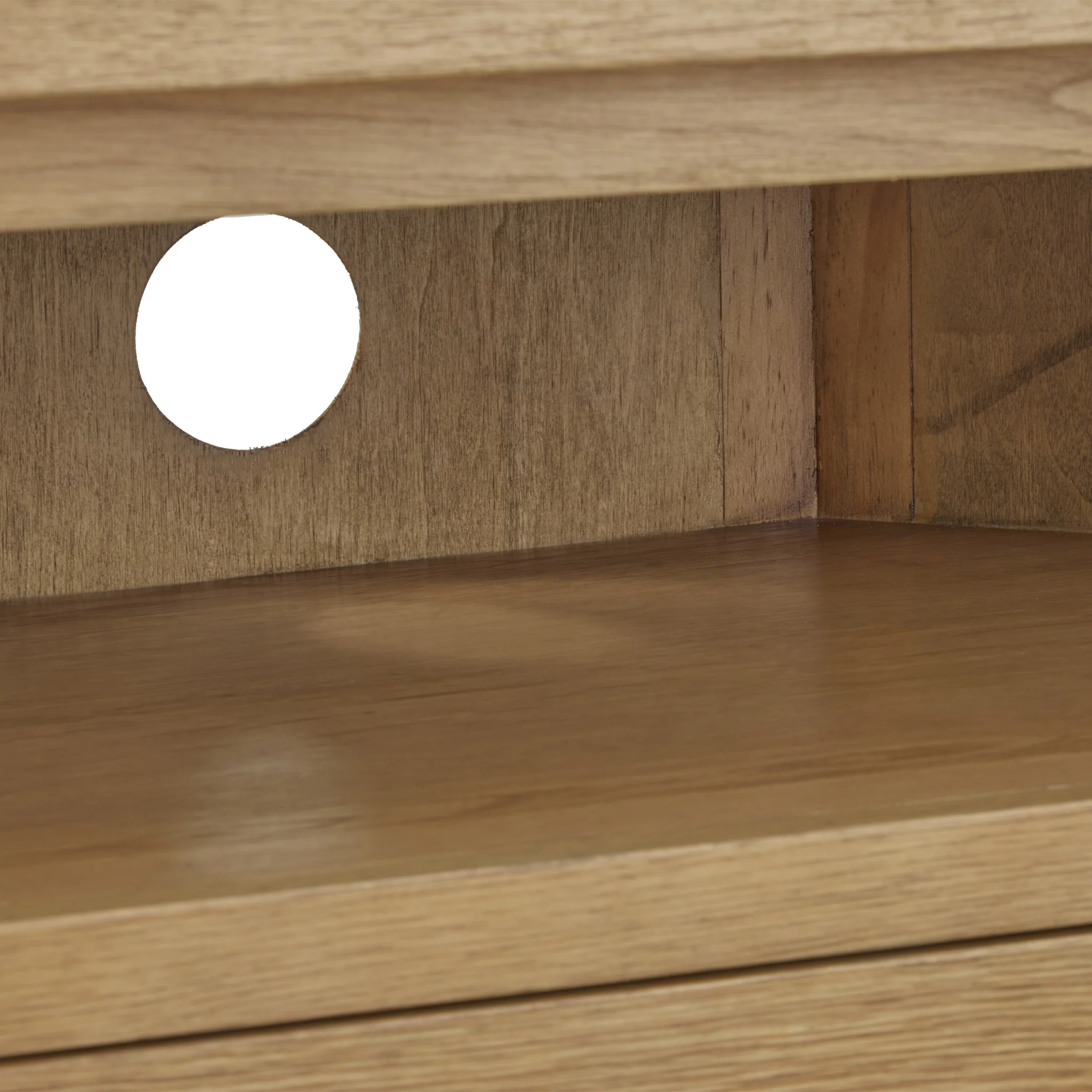 Broadway Oak Corner TV Unit with Drawer - Image 11
