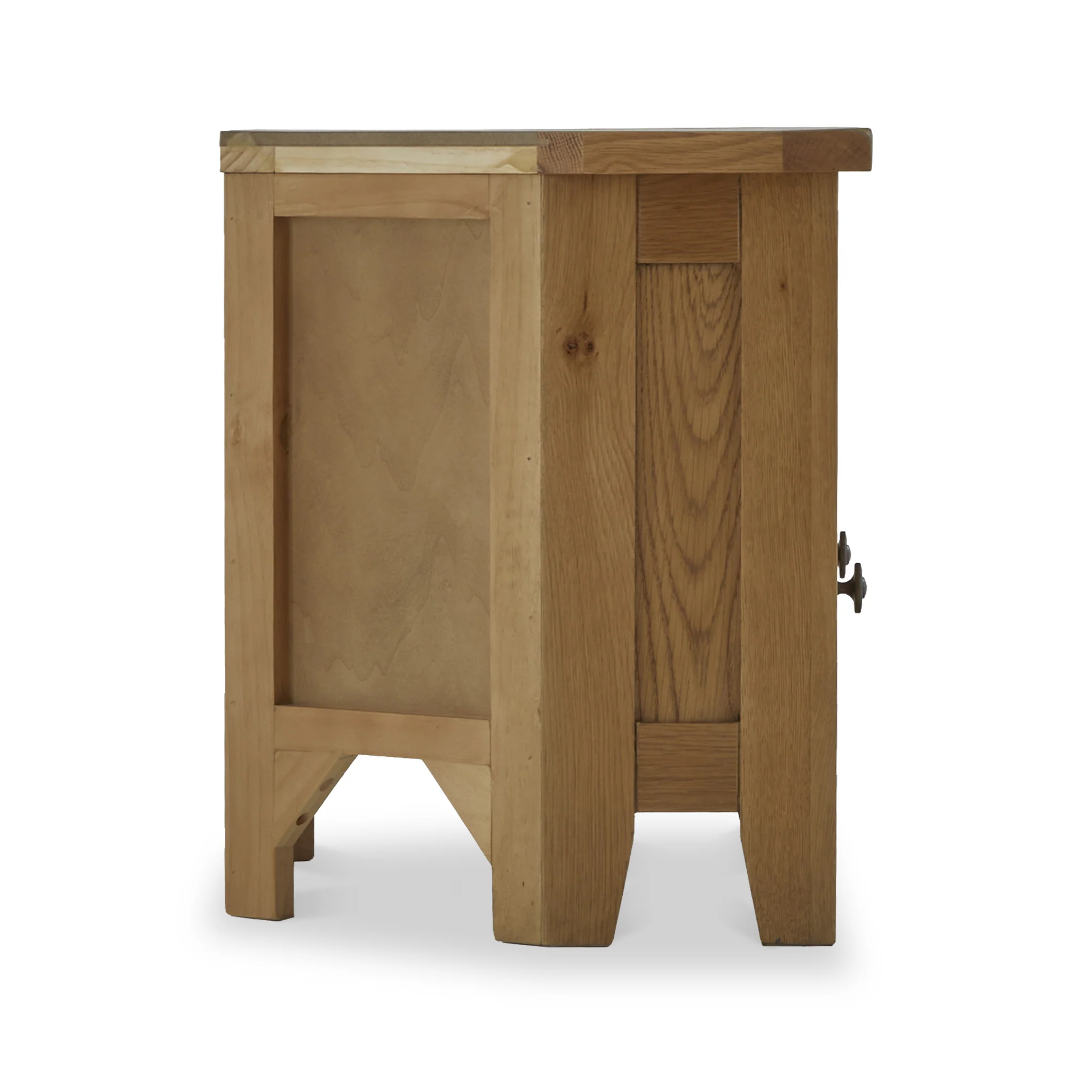 Broadway Oak Corner TV Unit with Drawer - Image 12
