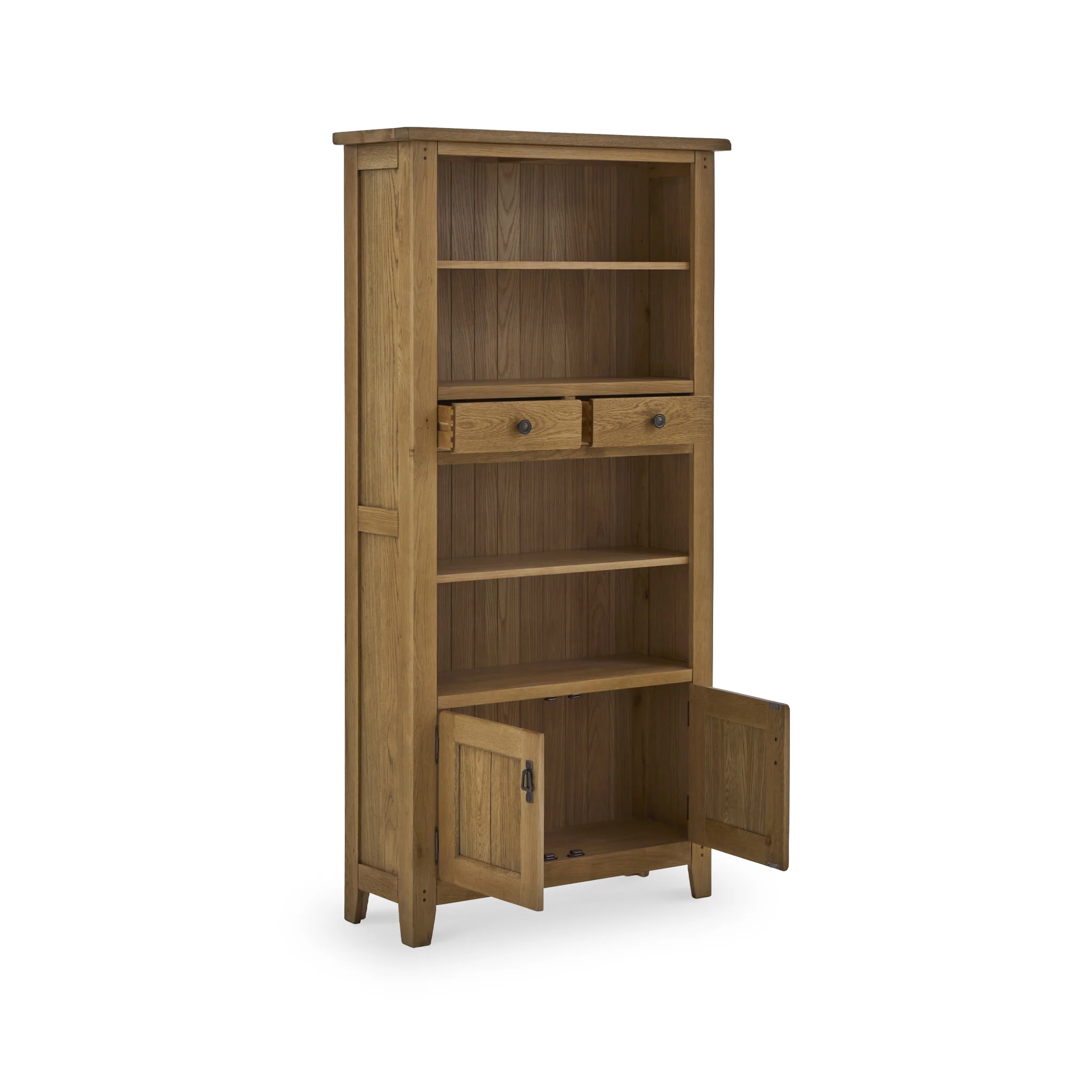 Broadway Oak Display Bookcase - Image 8