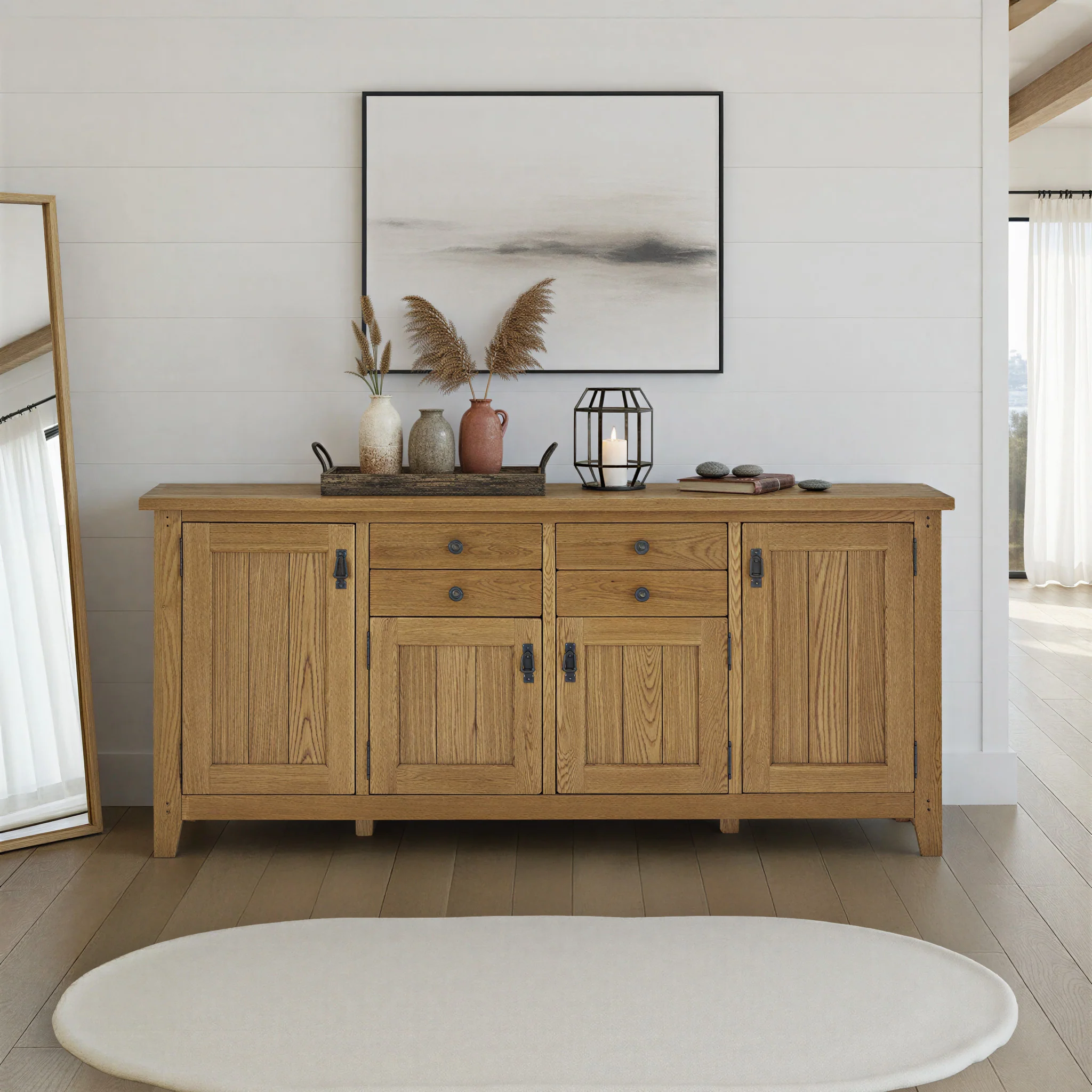 Broadway Oak Extra Large Sideboard - Image 2