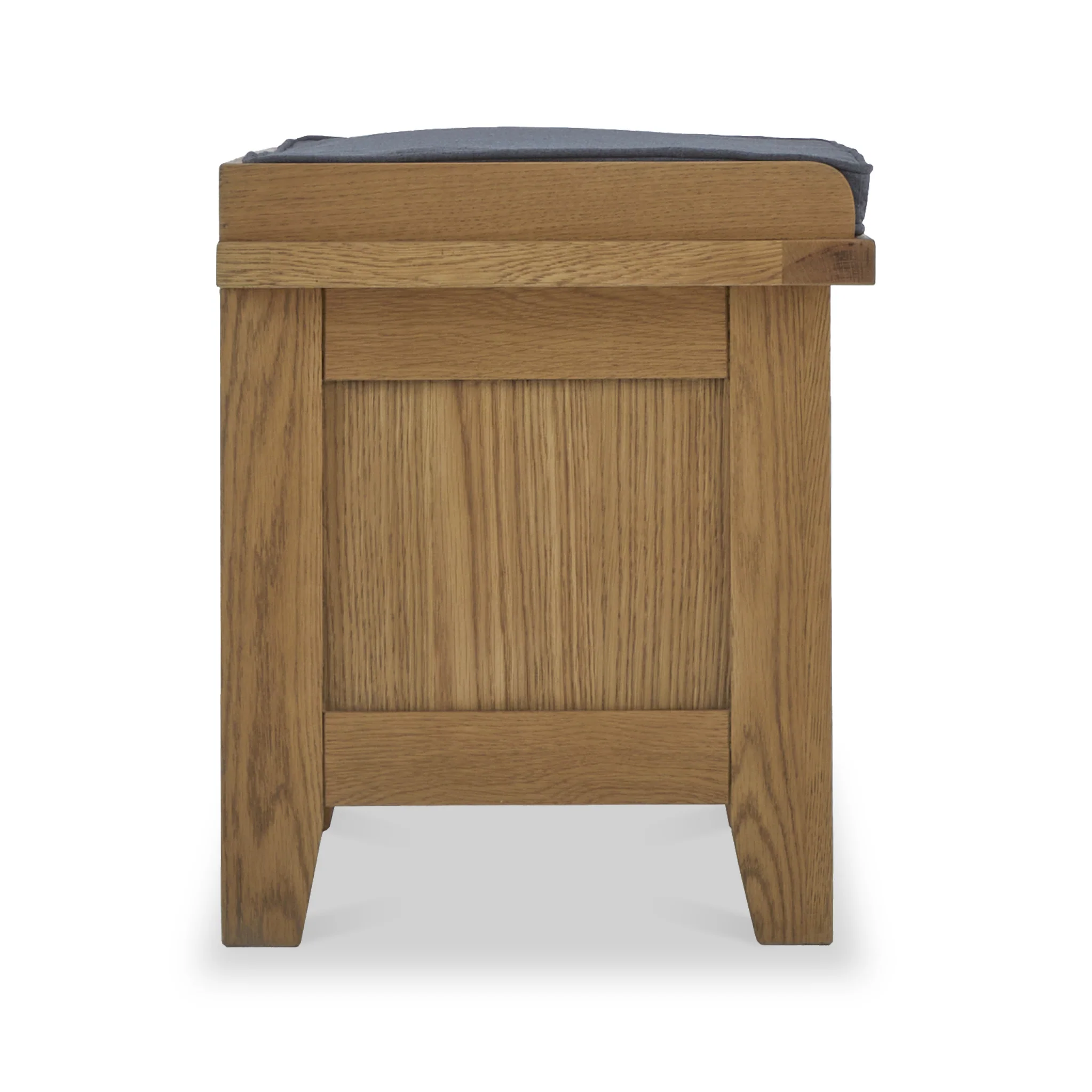 Broadway Oak Hallway Bench with Baskets - Image 13