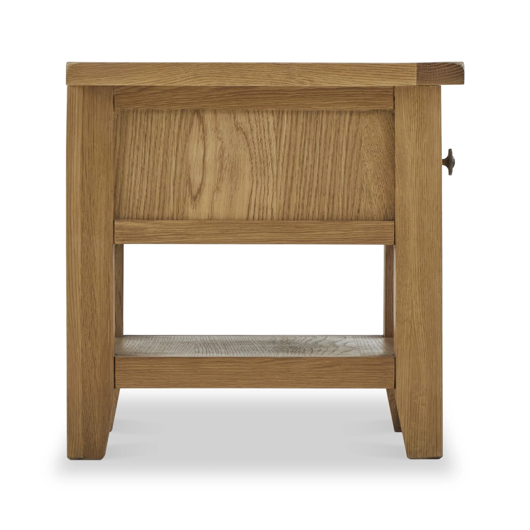 Broadway Oak Lamp Table with Drawer - Image 9