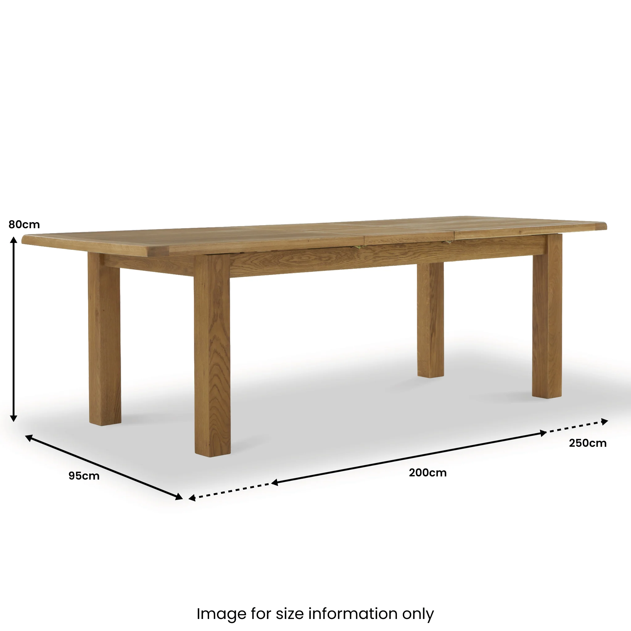 Broadway Oak Large Butterfly Extending Dining Table - Image 17