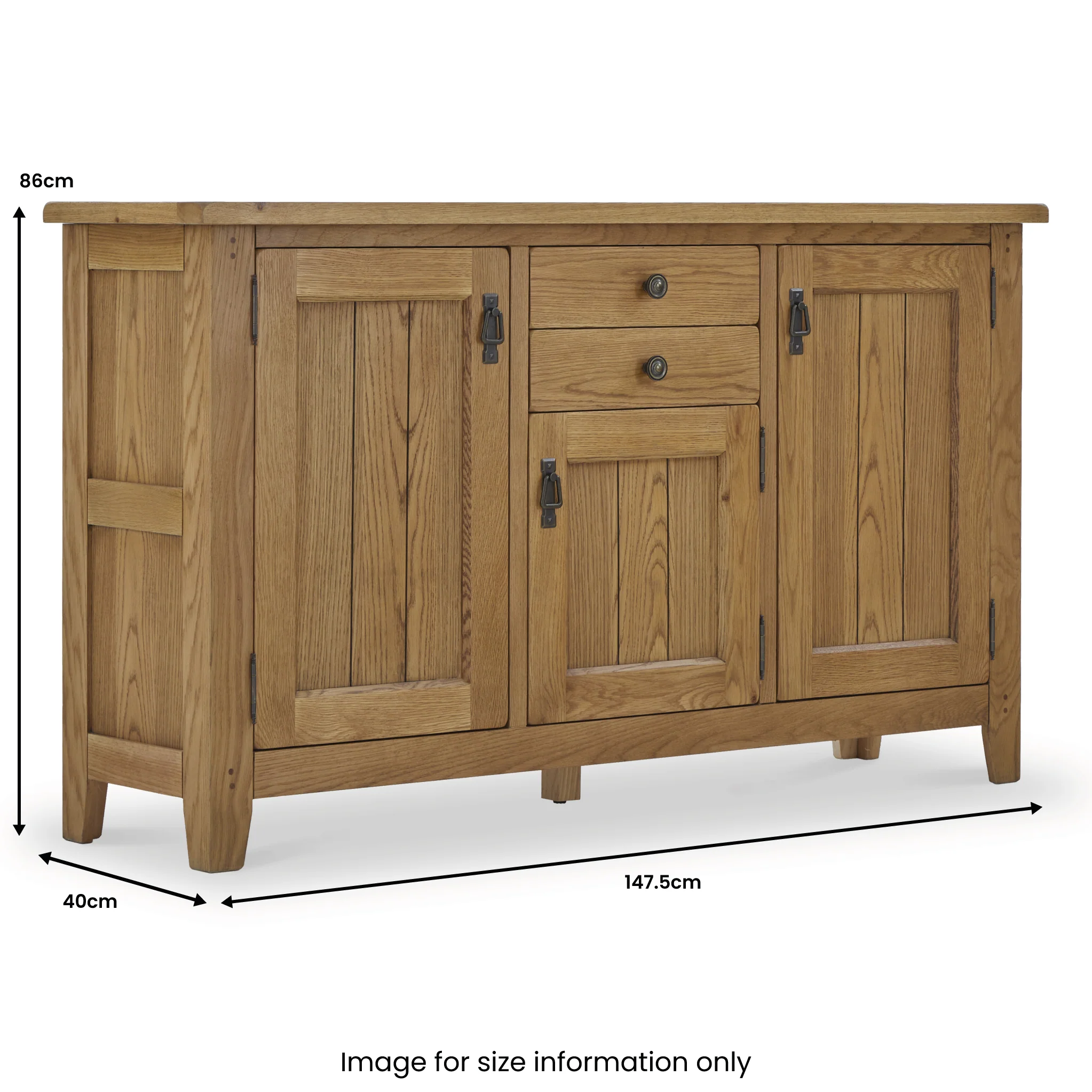 Broadway Oak Large Sideboard - Image 17