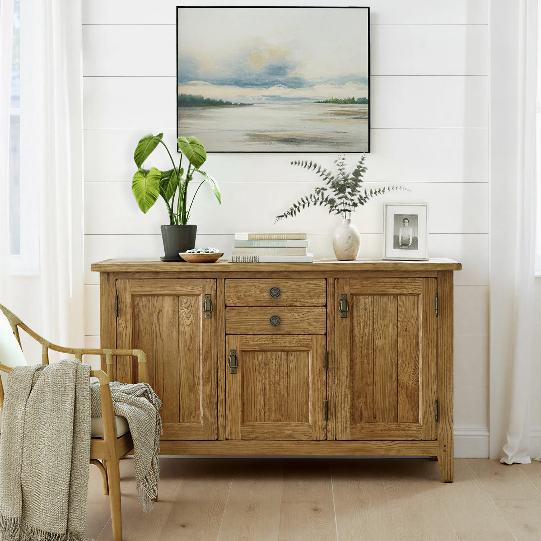 Broadway Oak Large Sideboard - Image 2