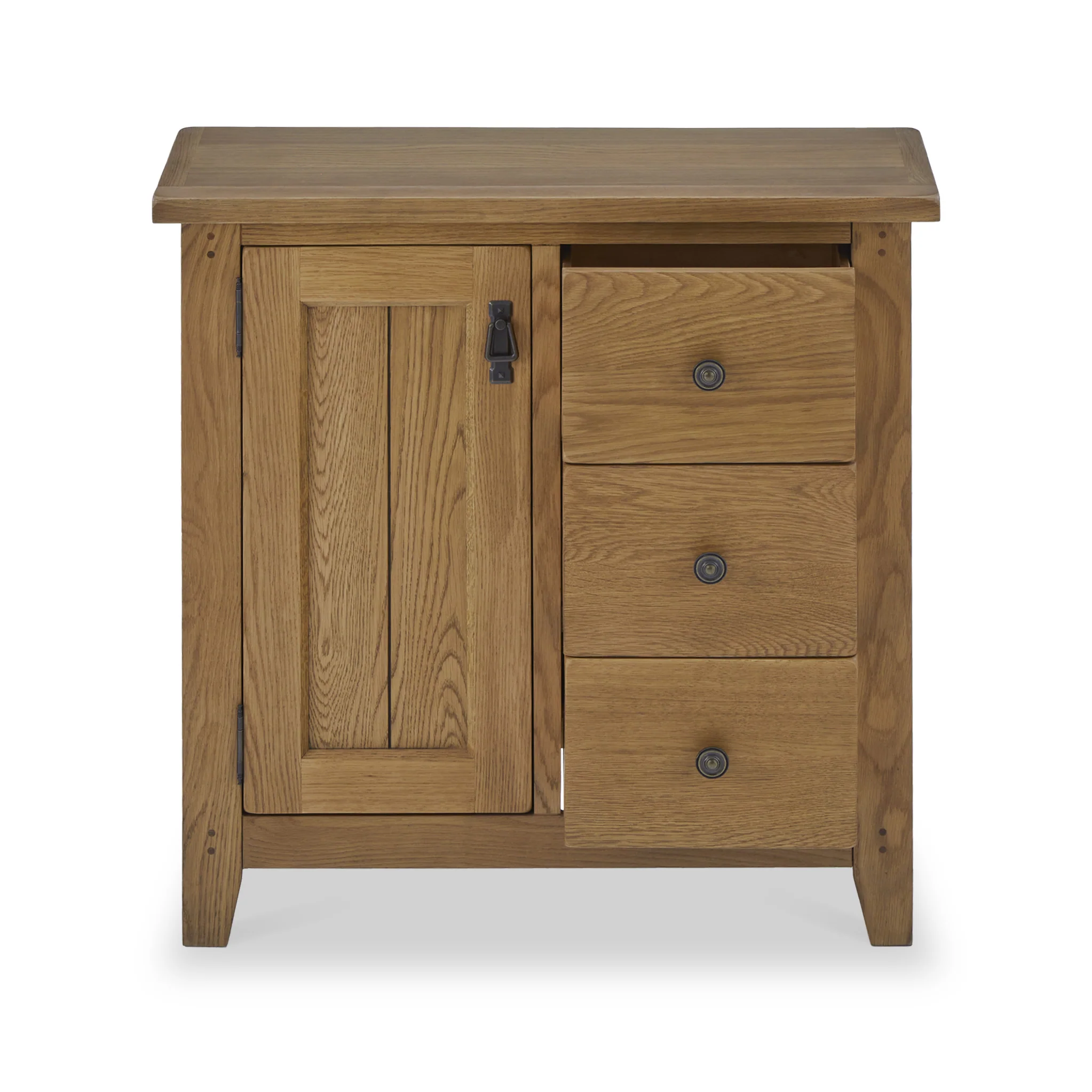 Broadway Oak Mini Sideboard with Side Drawers - Image 11