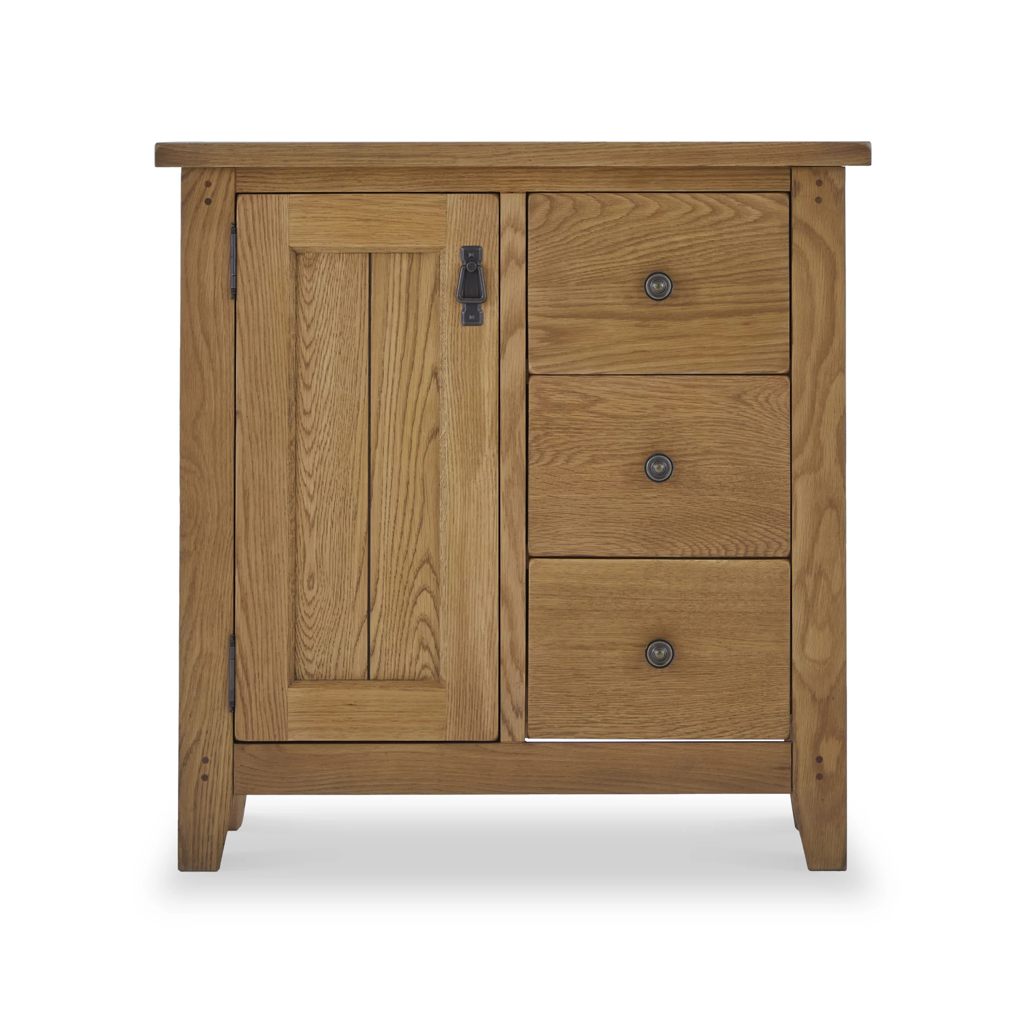 Broadway Oak Mini Sideboard with Side Drawers - Image 3