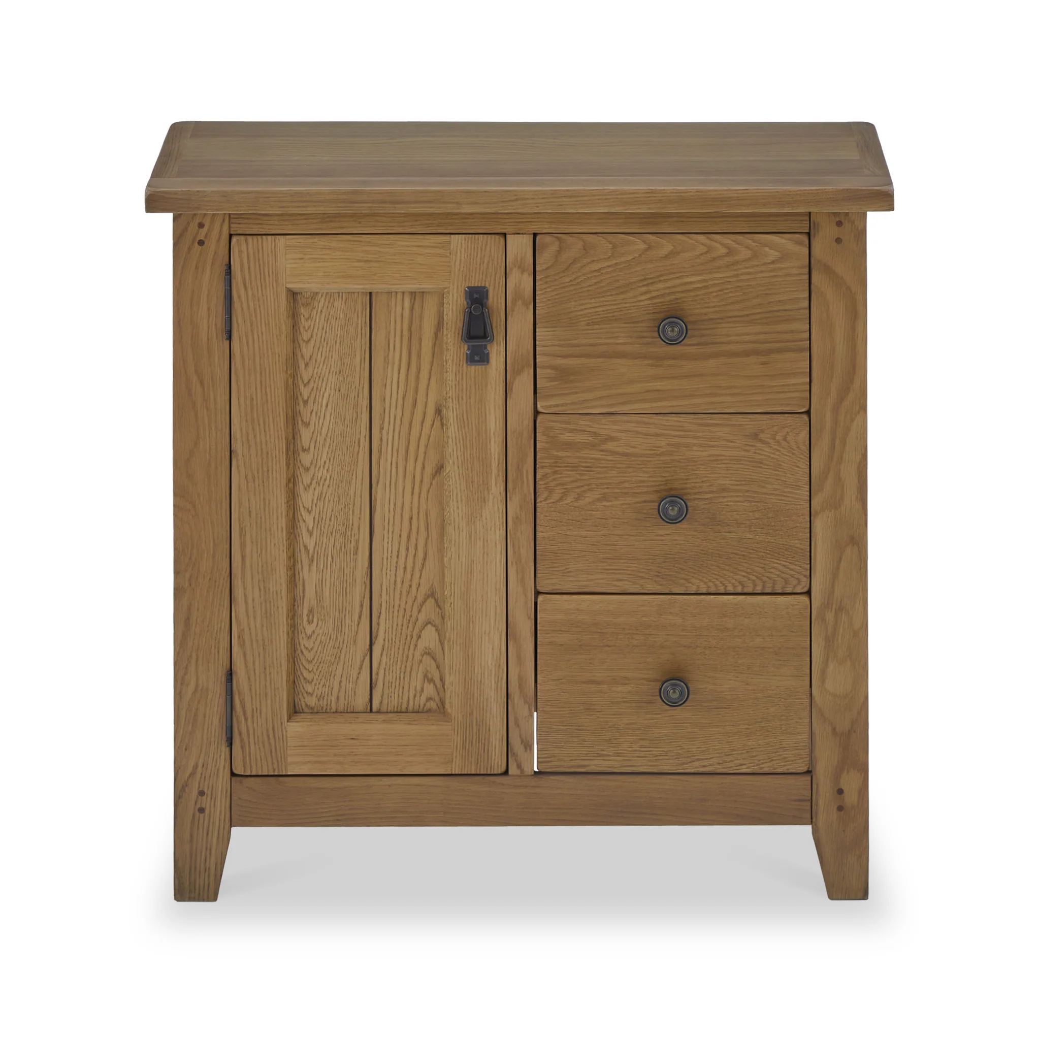 Broadway Oak Mini Sideboard with Side Drawers - Image 6