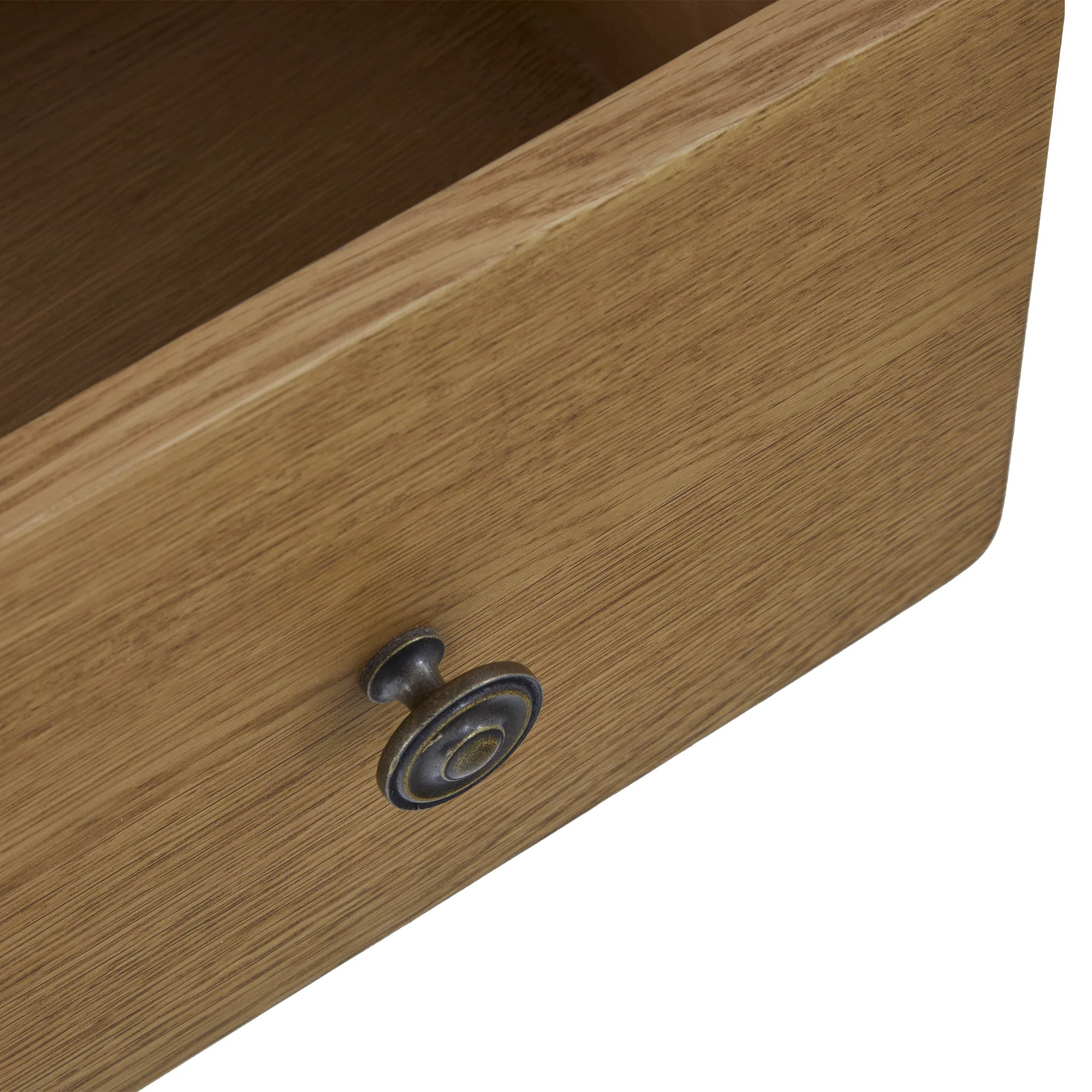 Broadway Oak Mini Sideboard with Side Drawers - Image 7