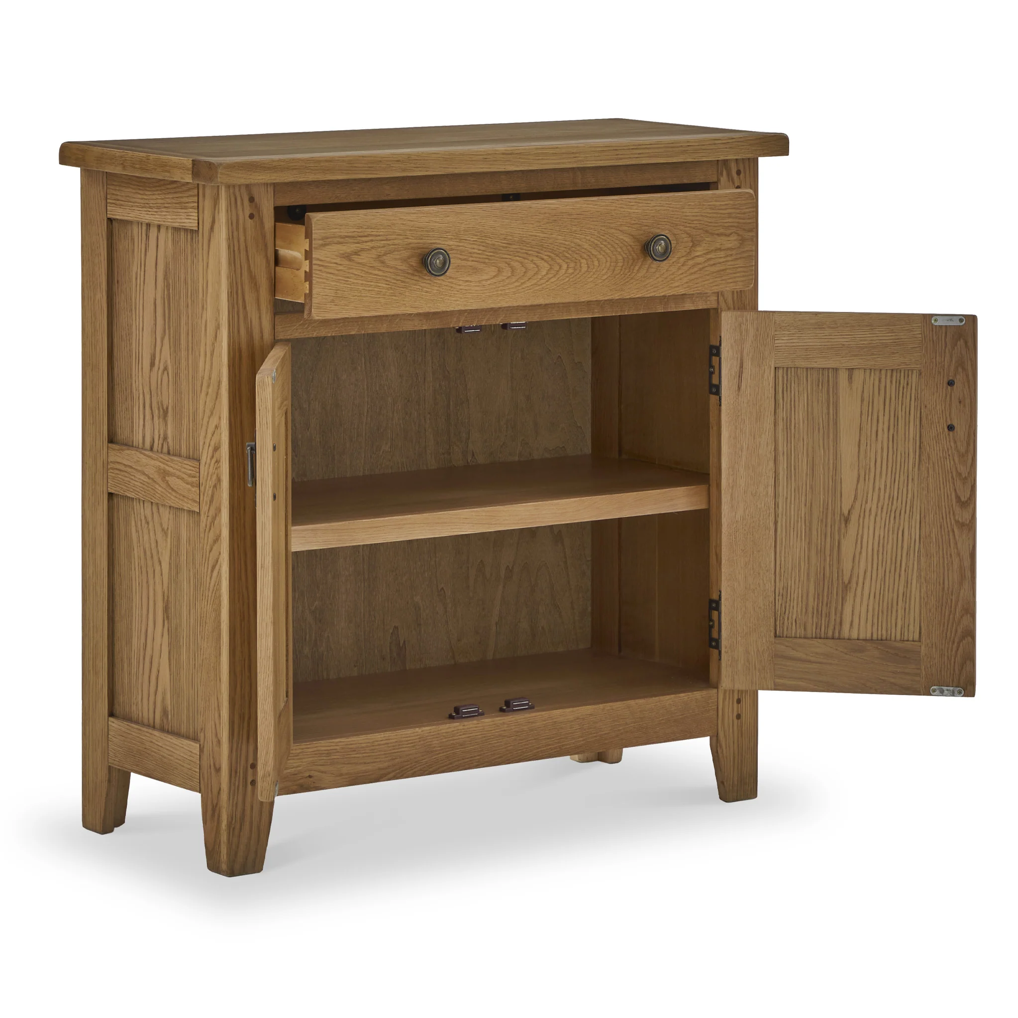 Broadway Oak Mini Sideboard with Top Drawer - Image 6