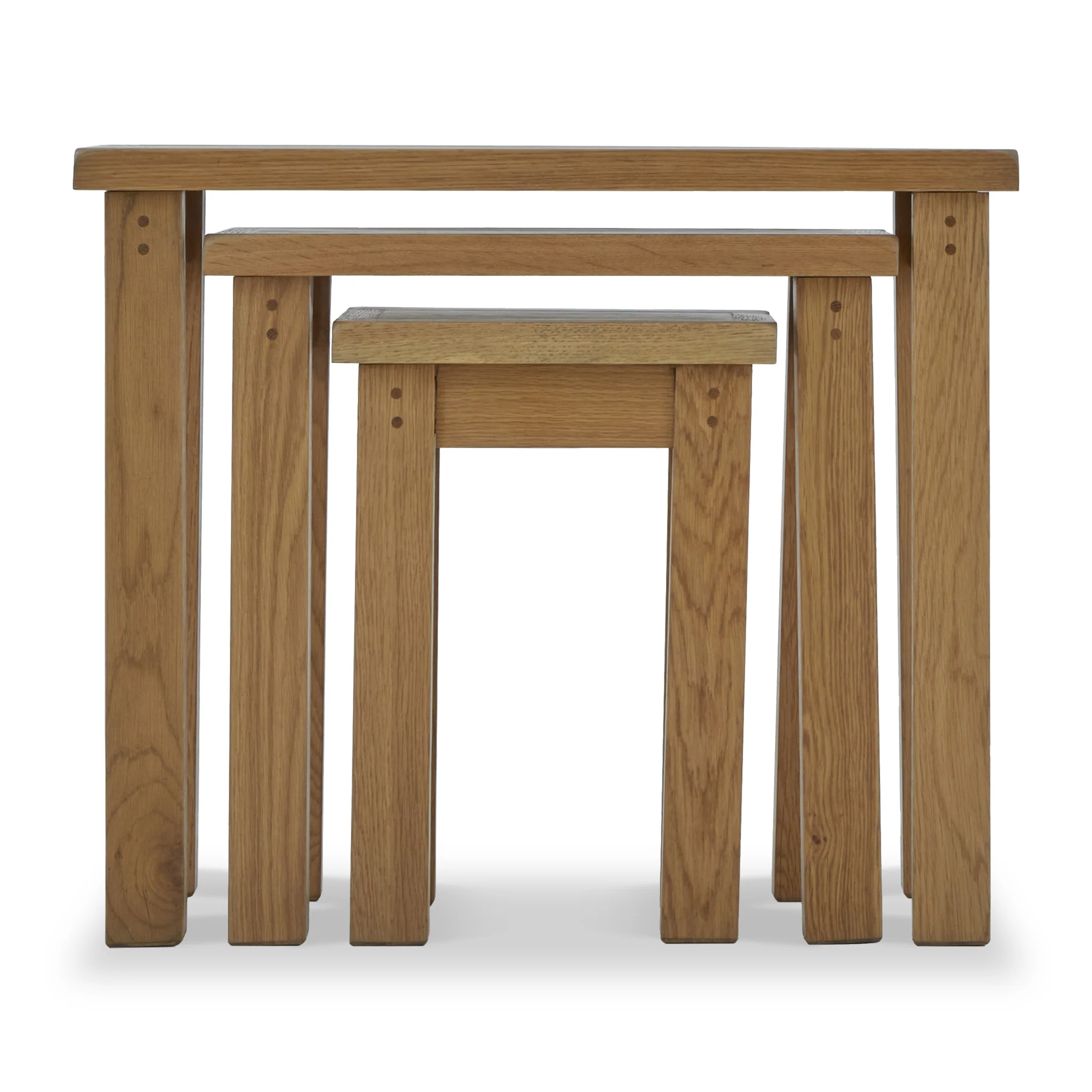 Broadway Oak Nest of Tables - Image 8