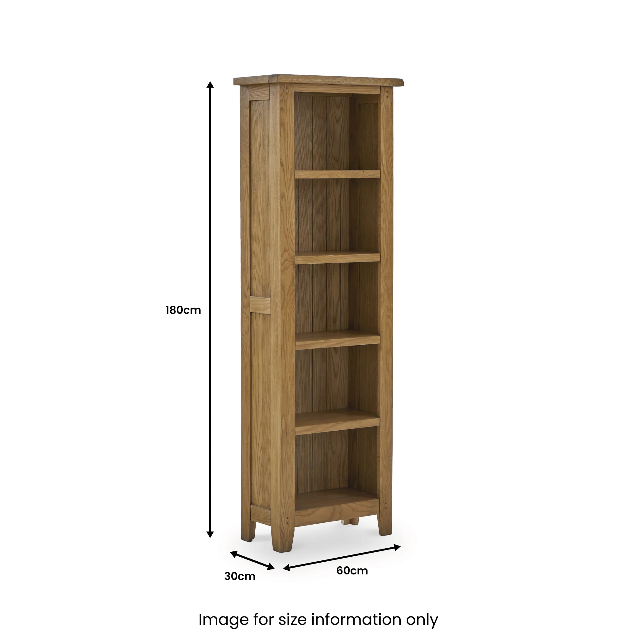 Broadway Oak Slim Bookcase - Image 10