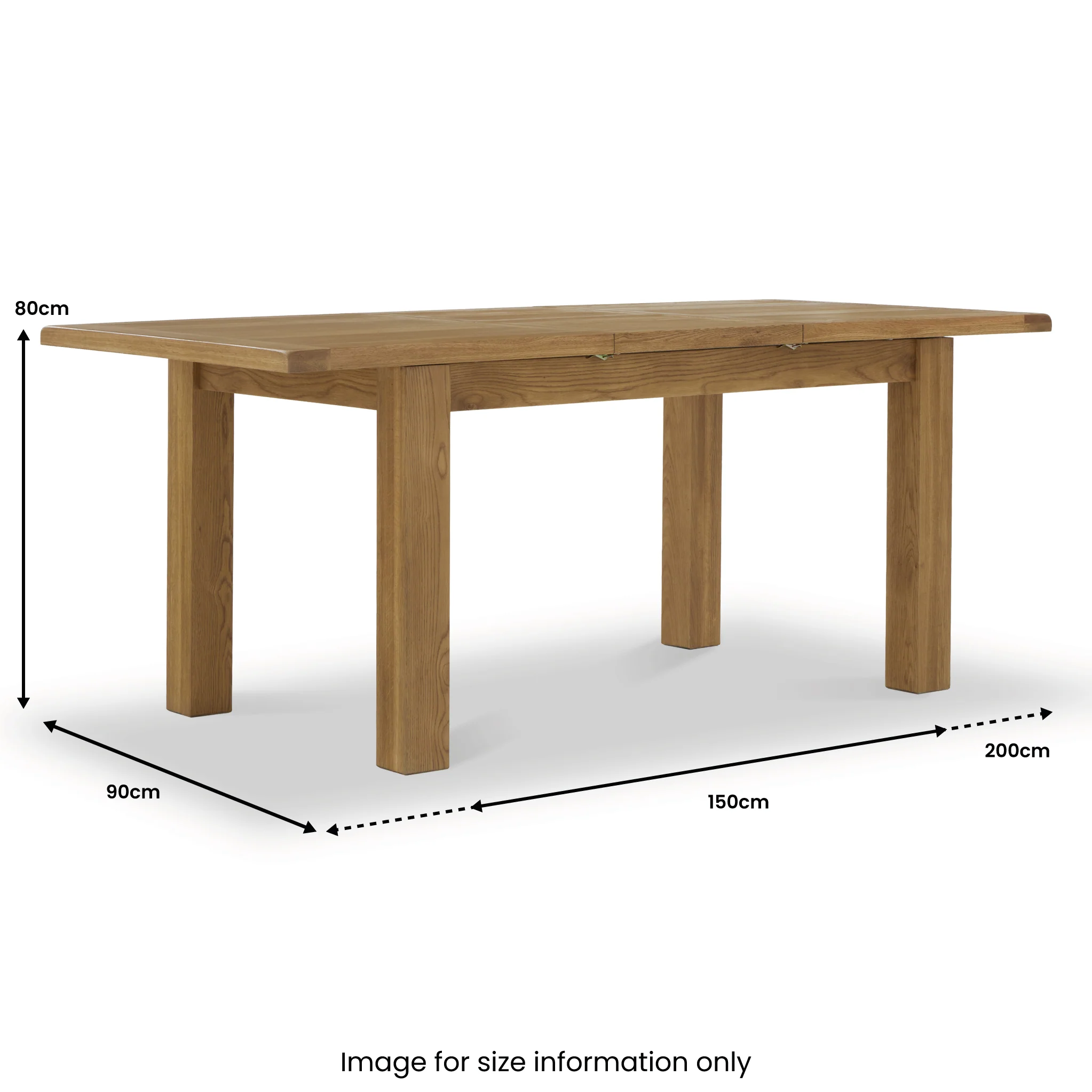 Broadway Oak Small Butterfly Extending Dining Table - Image 18