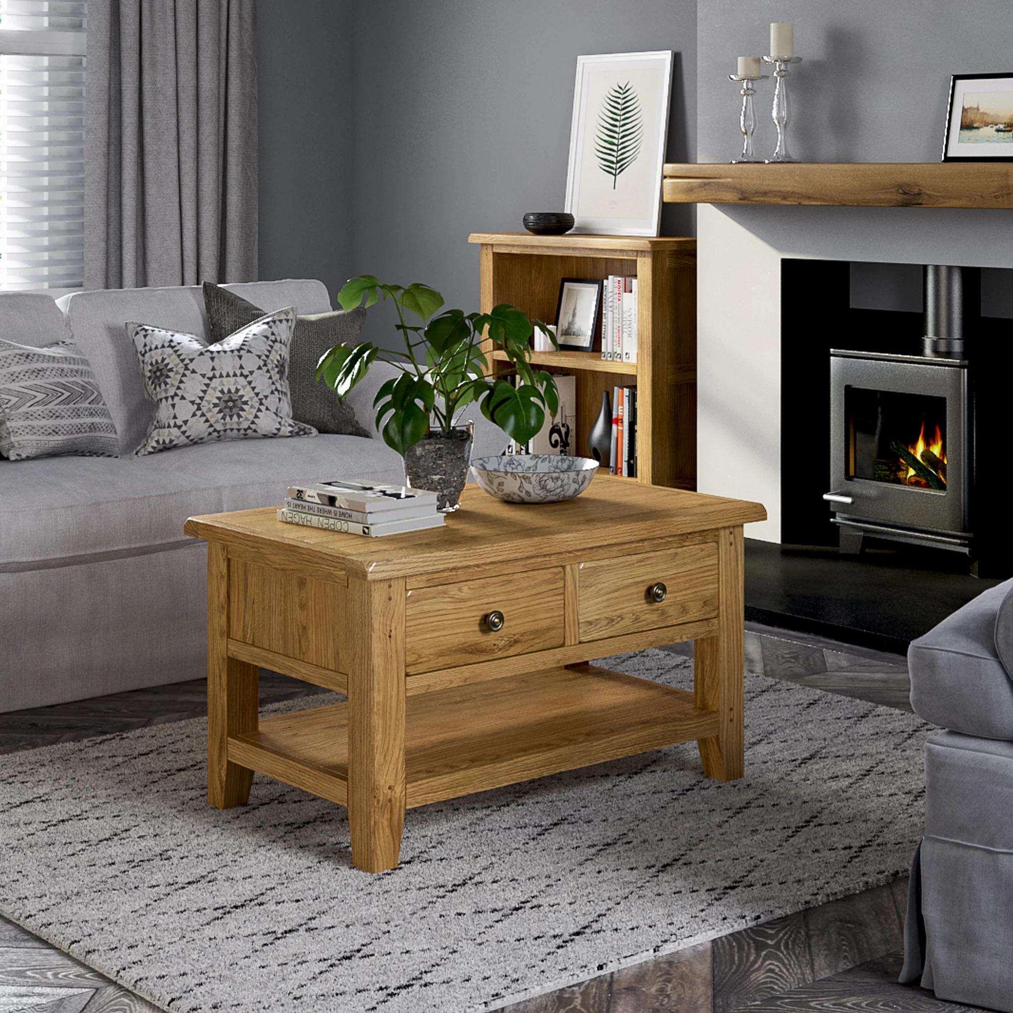 Broadway Oak Small Coffee Table - Image 18