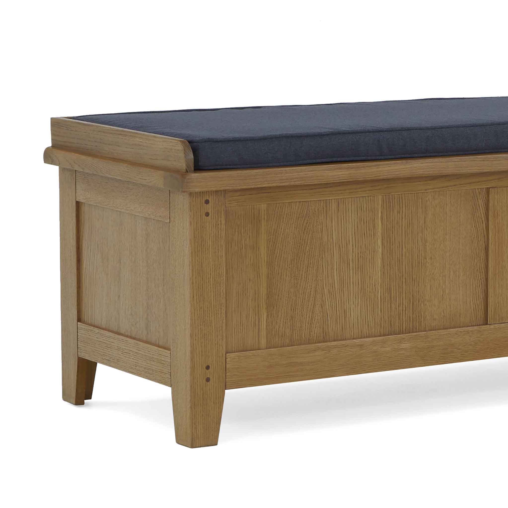 Broadway Oak Storage Bench - Image 6