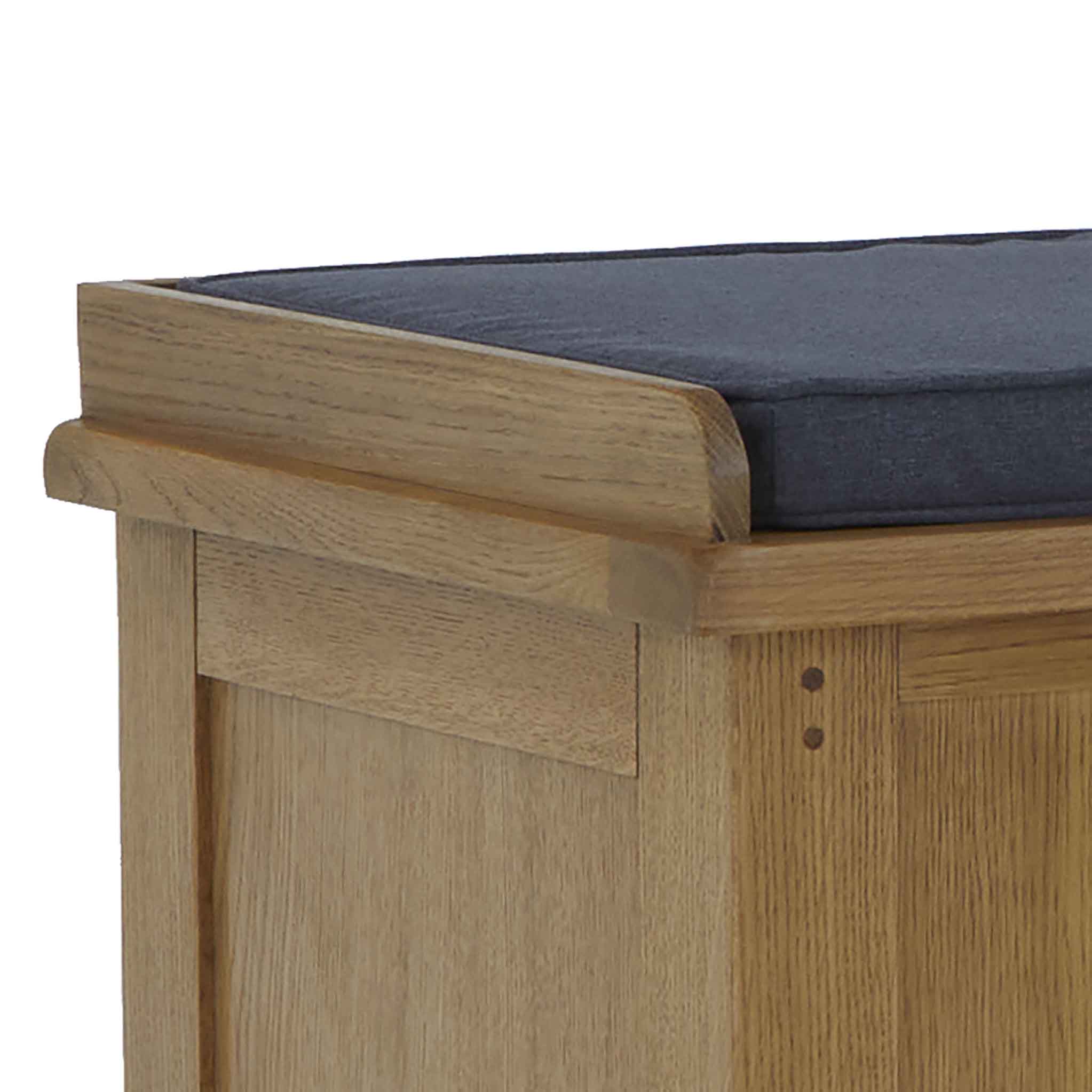 Broadway Oak Storage Bench - Image 7