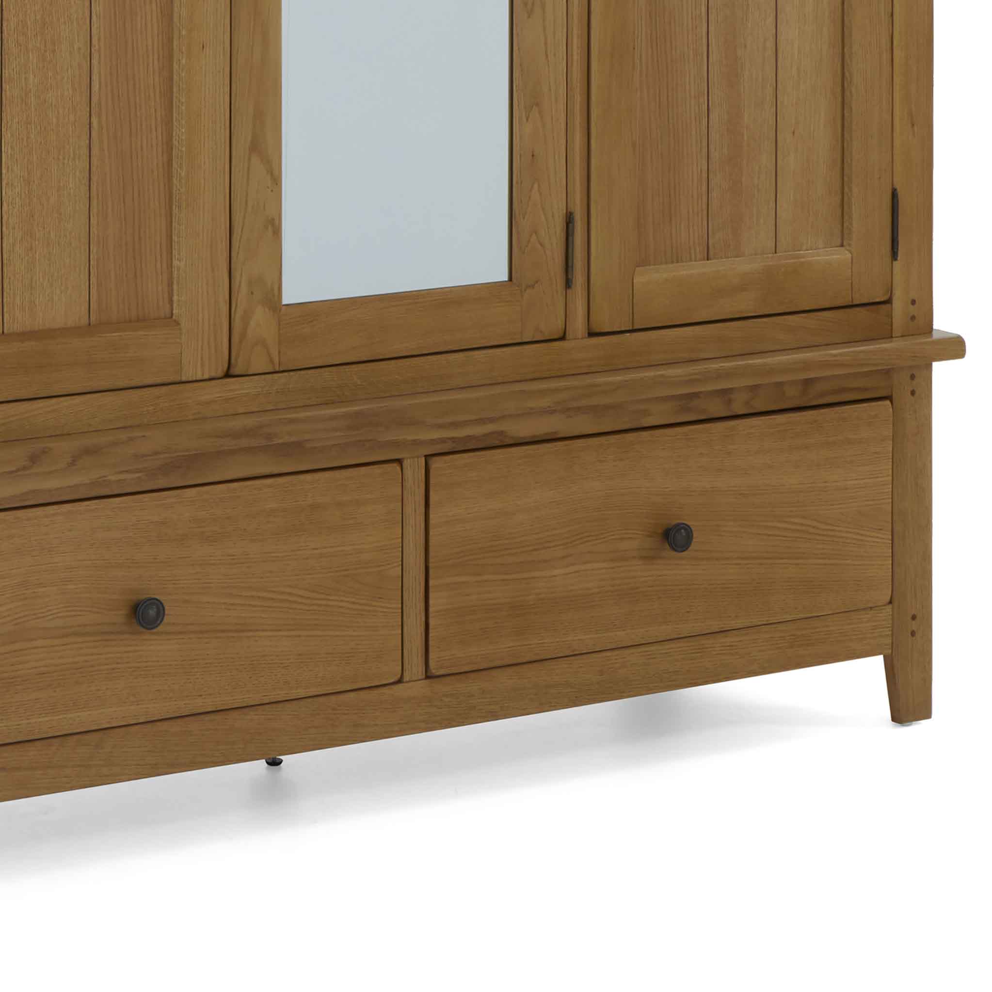 Broadway Oak Triple Wardrobe - Image 10