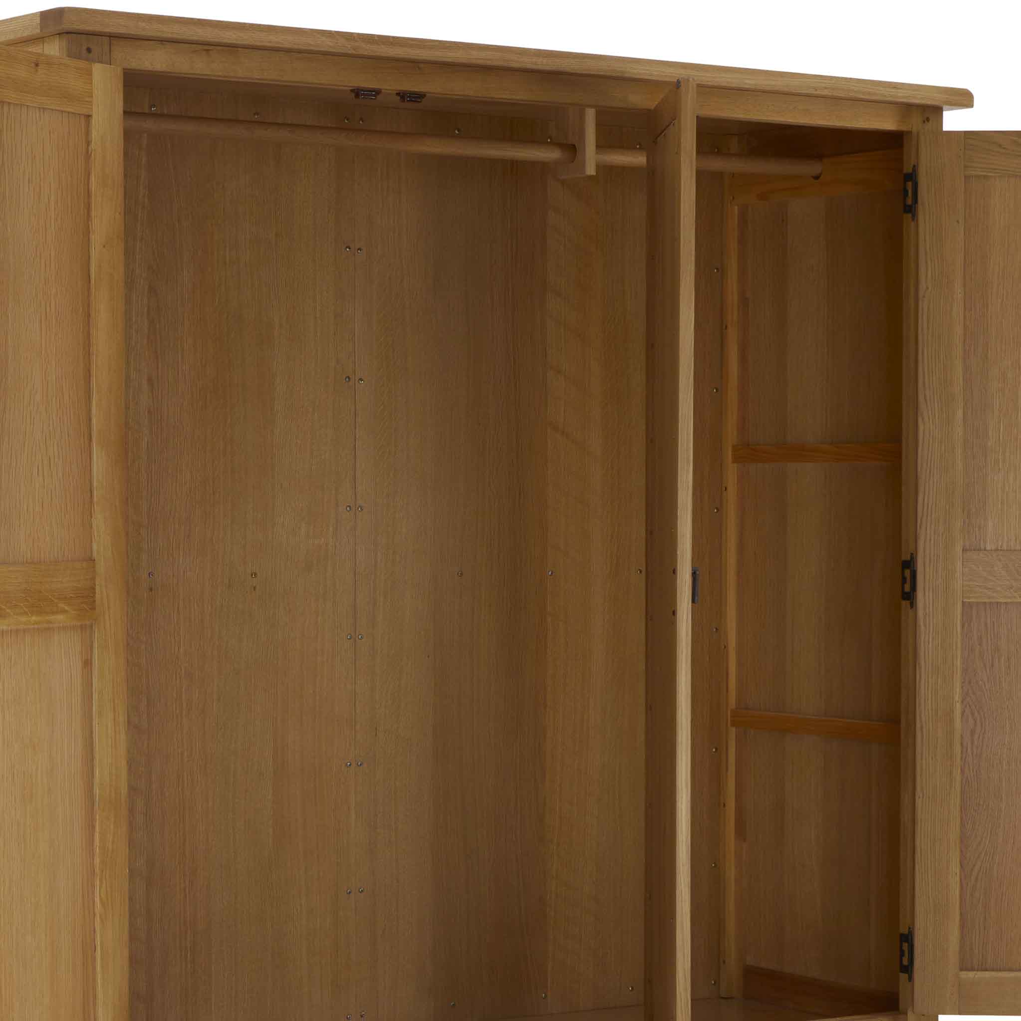 Broadway Oak Triple Wardrobe - Image 12