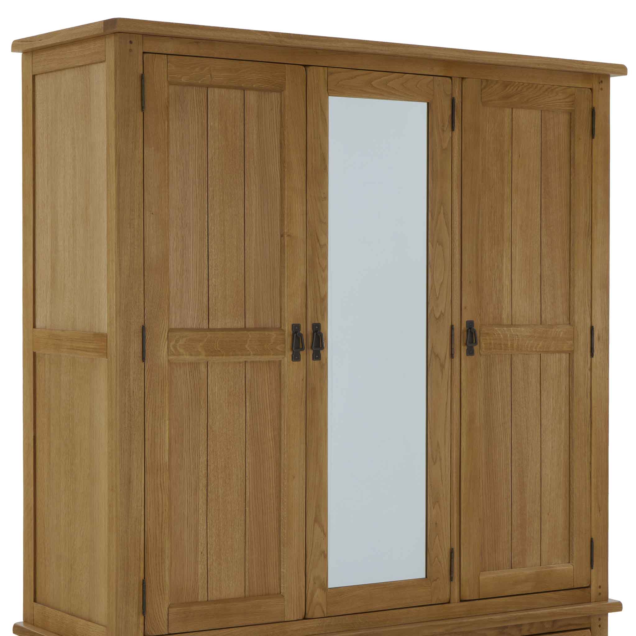 Broadway Oak Triple Wardrobe - Image 9