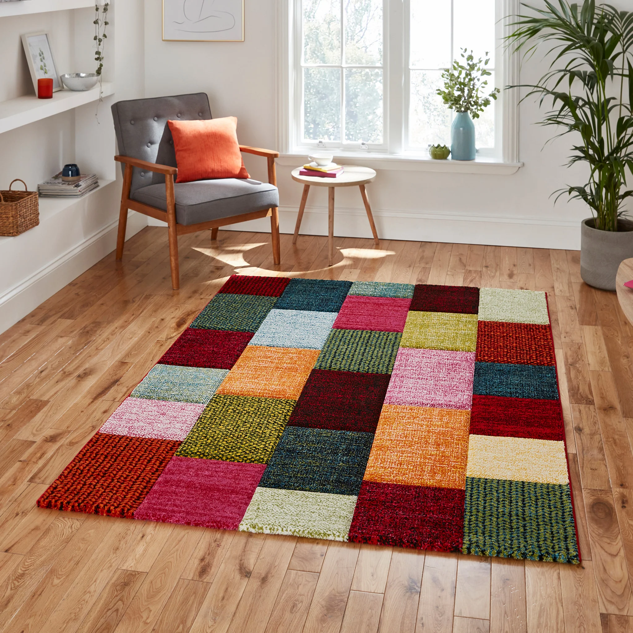 Brockton Cube Patterned Hand Carved Rug - Image 25
