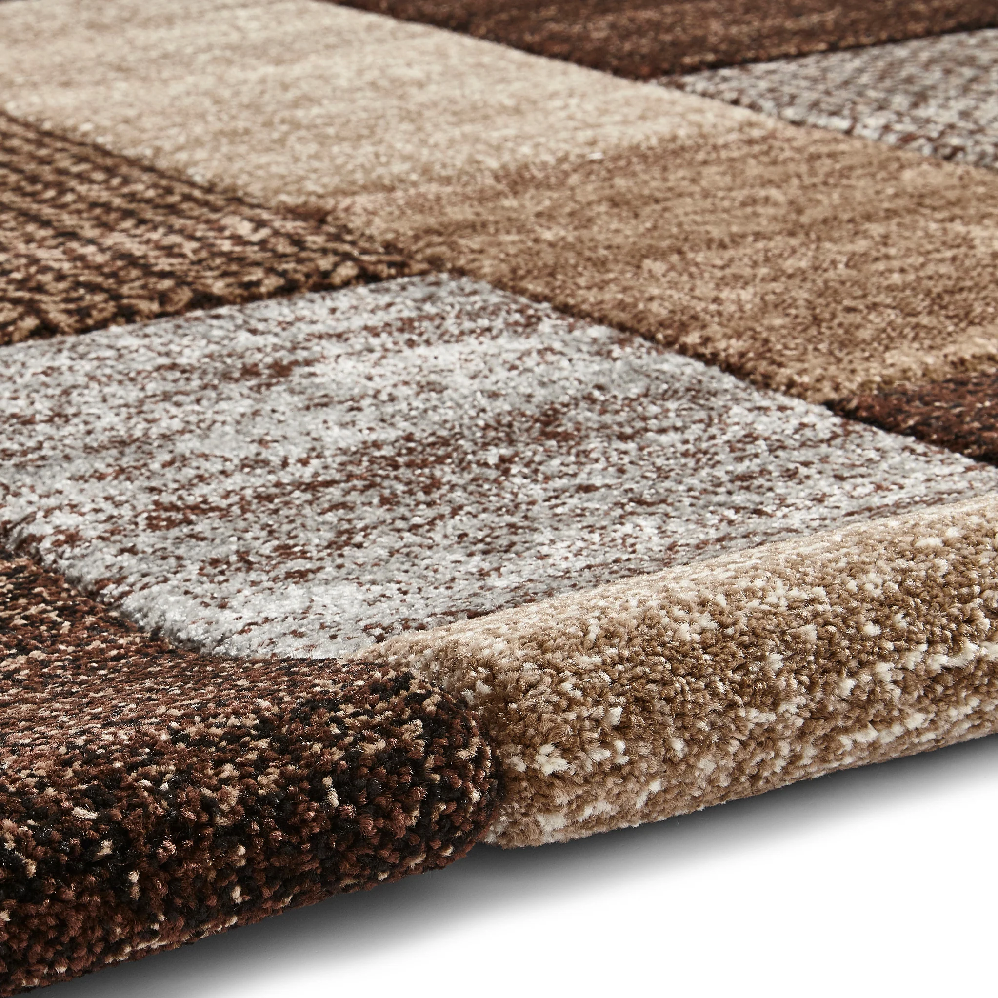 Brockton Cube Patterned Hand Carved Rug - Image 3