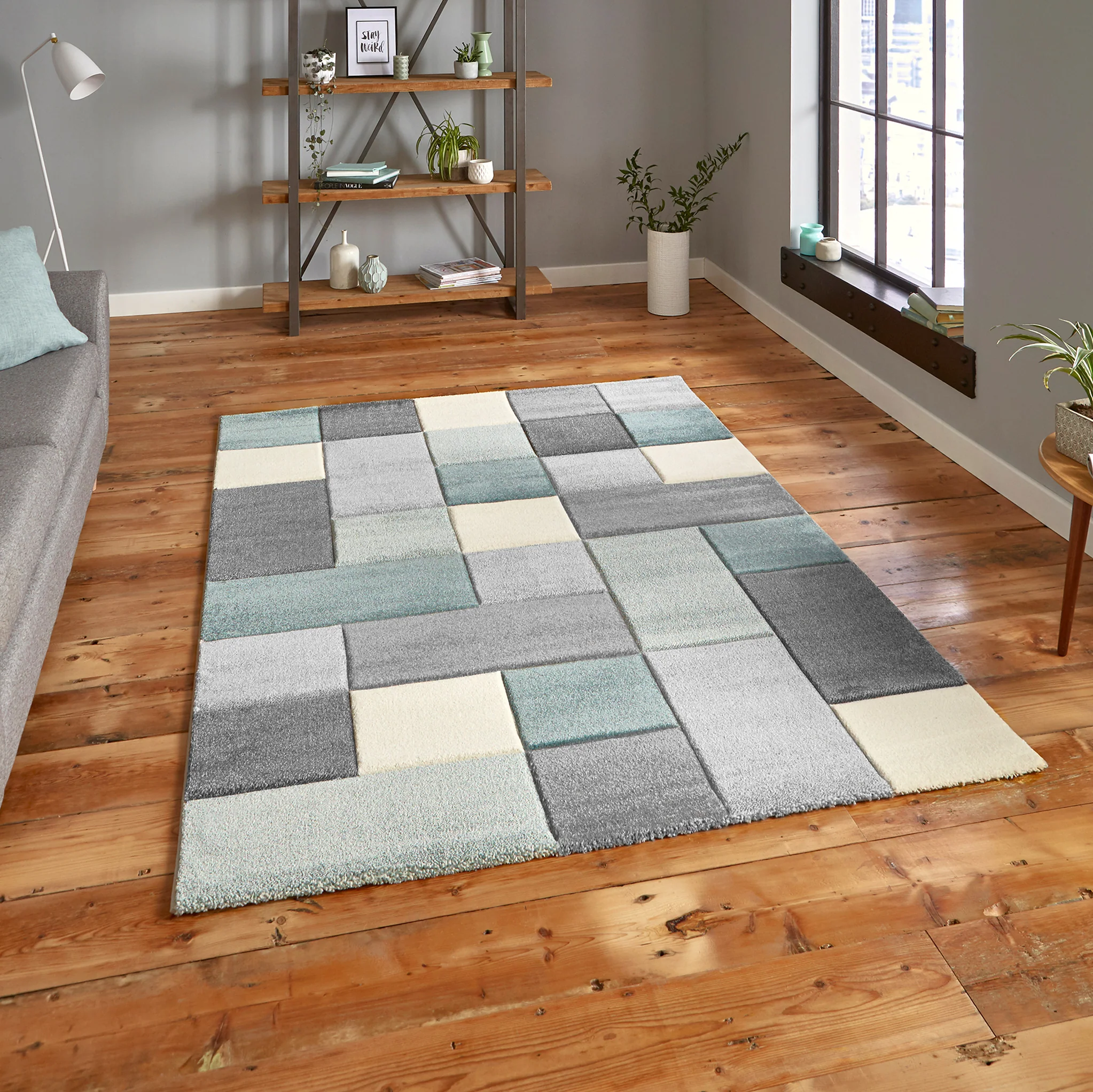Brockton Square Patterned Hand Carved Rug - Image 2