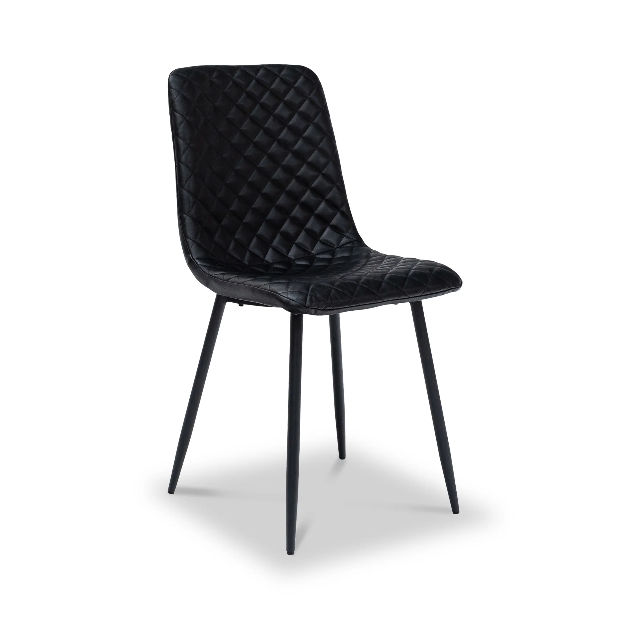 Brogan Faux Leather Quilted Back Dining Chair - Image 5