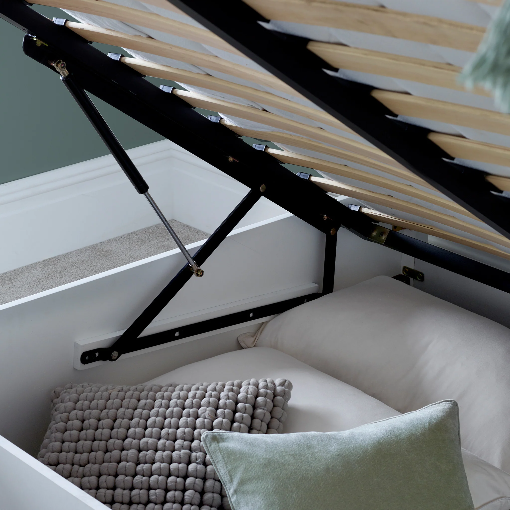 Brooker Wooden Storage Ottoman Bed Frame - Image 4