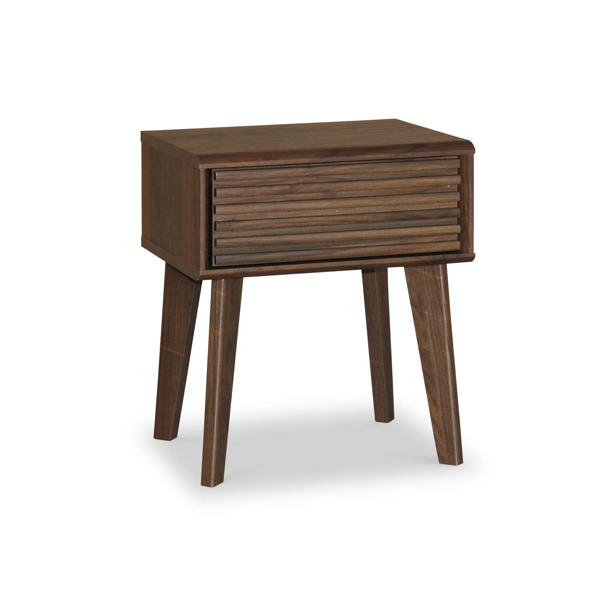 Brunswick Oak 1 Drawer Slatted Lamp Table - Image 6