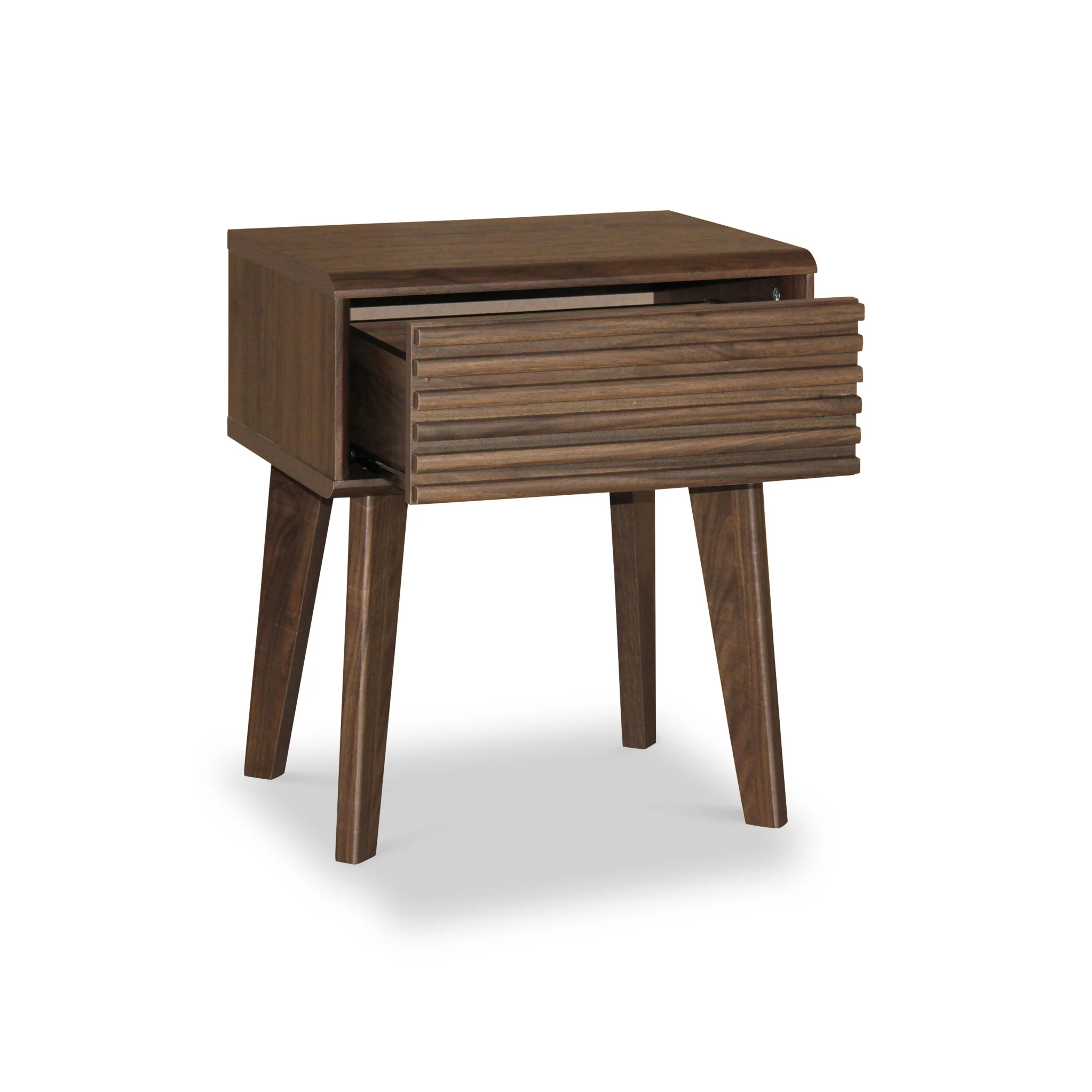 Brunswick Oak 1 Drawer Slatted Lamp Table - Image 8
