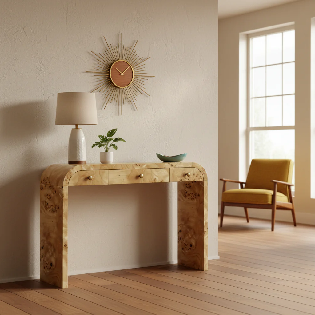 Calder Light Burl Console Table - Image 2