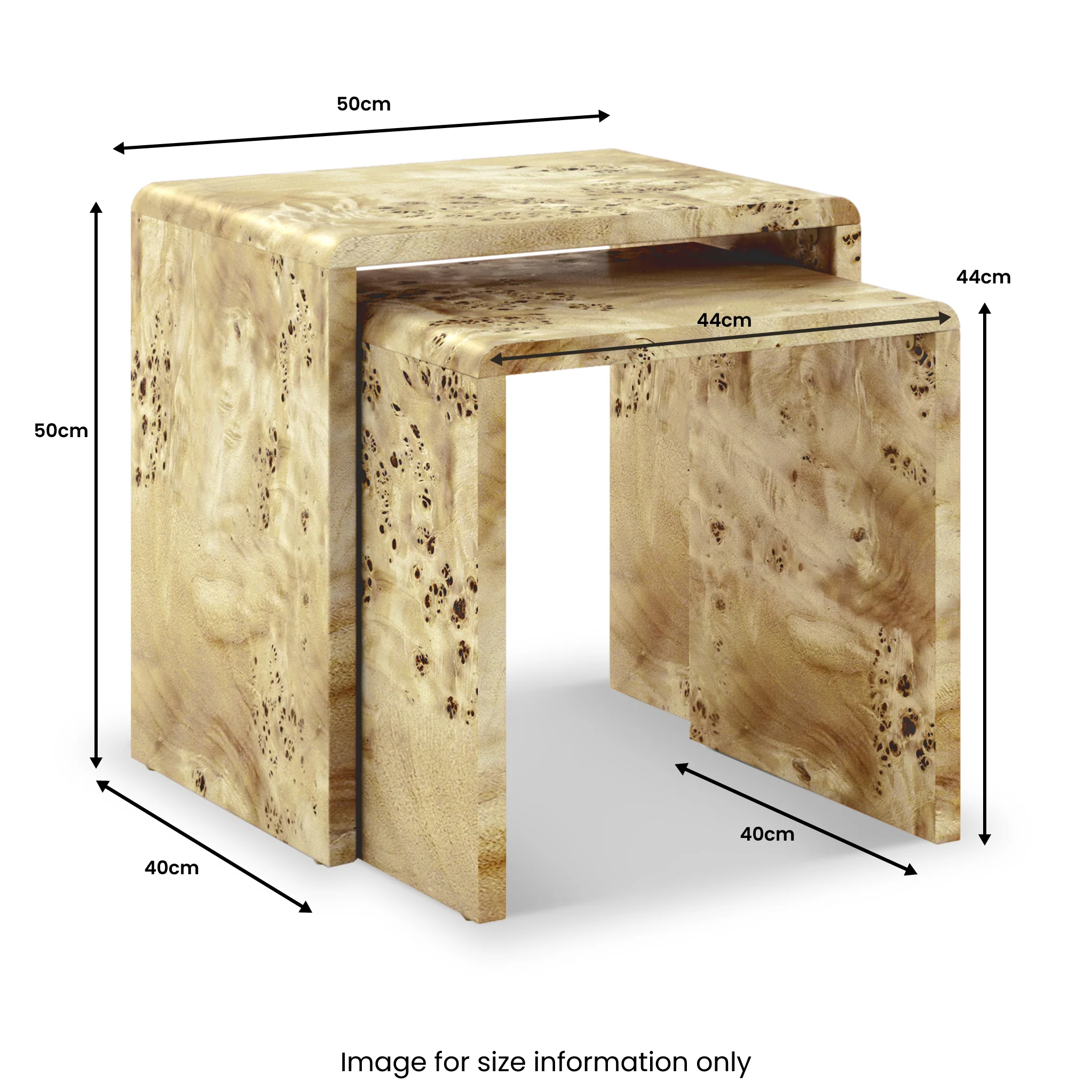 Calder Light Burl Nest Of Tables - Image 3