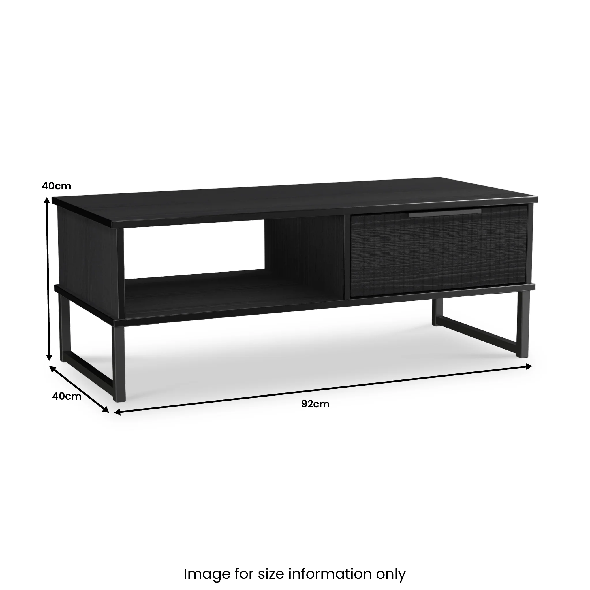 Callo Fluted 1 Drawer Coffee Table - Image 15